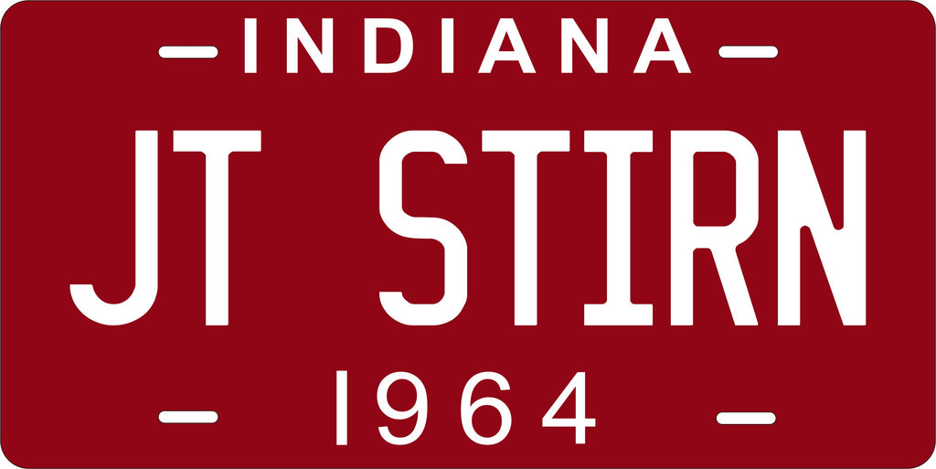 Indiana 1964 License Plate Personalized Novelty Fun Car Bike Motorcycle