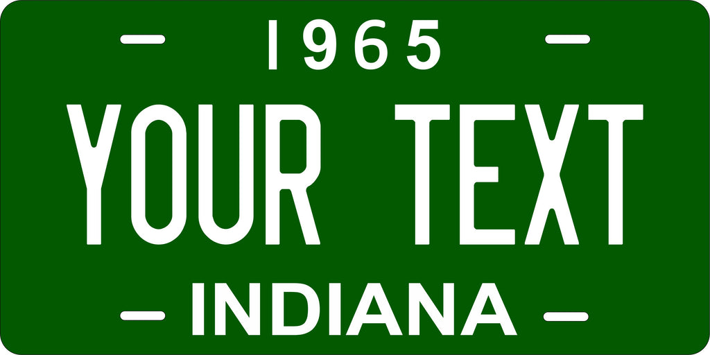 Indiana 1965 License Plate Personalized Novelty Fun Car Bike Motorcycle