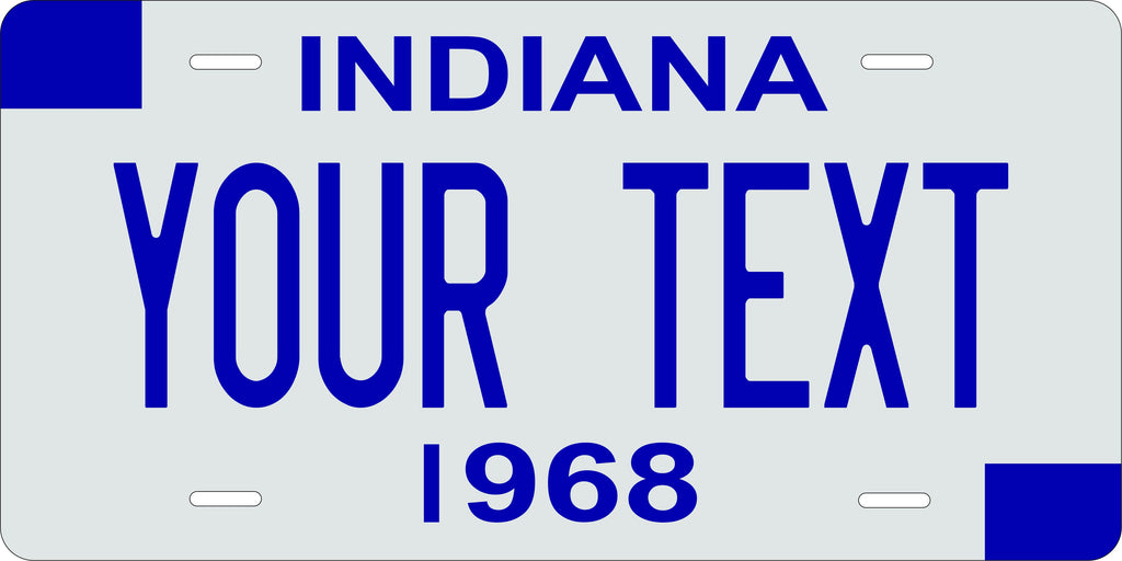 Indiana 1968 License Plate Personalized Novelty Fun Car Bike Motorcycle