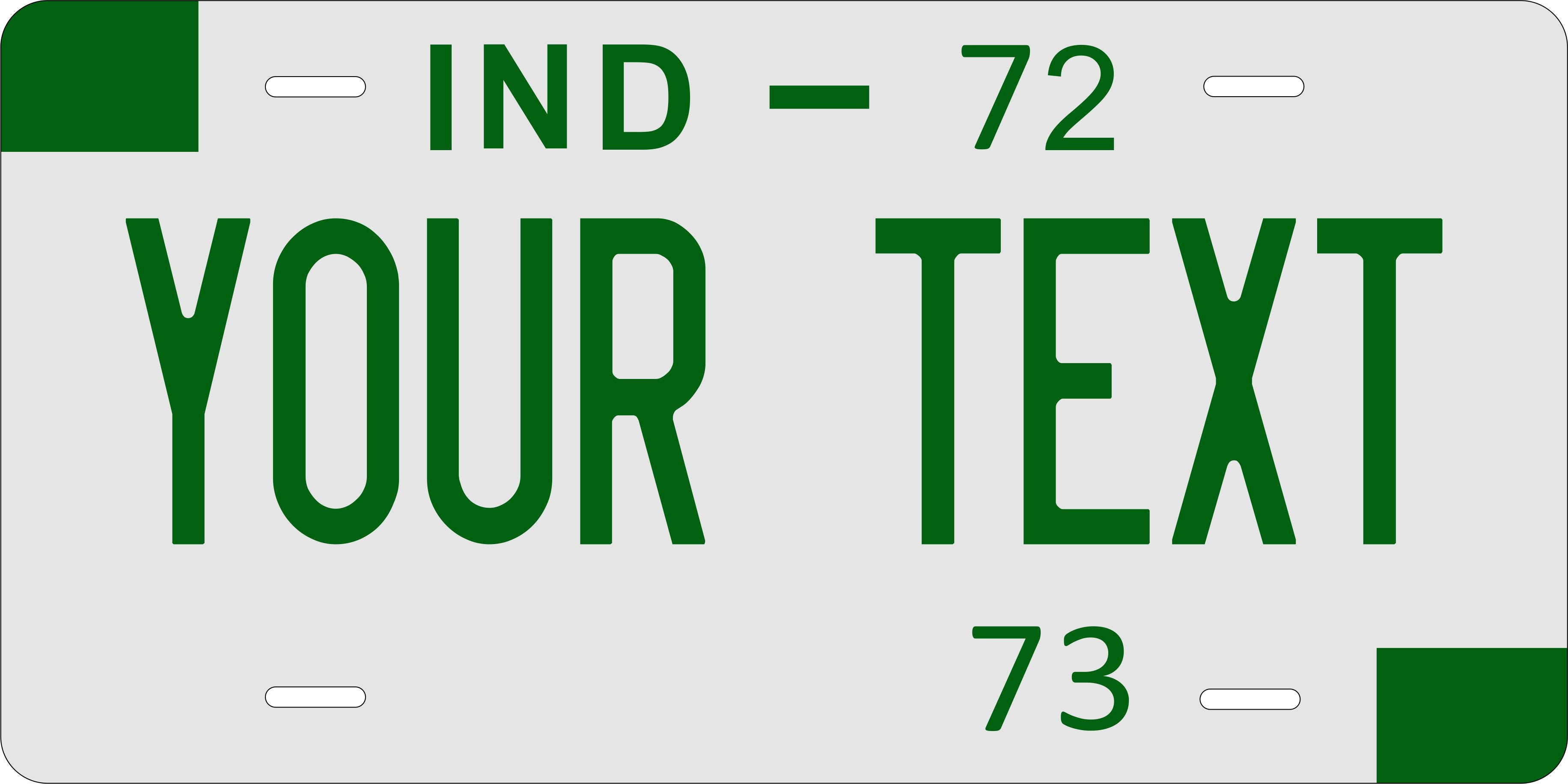 Indiana 1972 License Plate Personalized Novelty Fun Car Bike Motorcycle