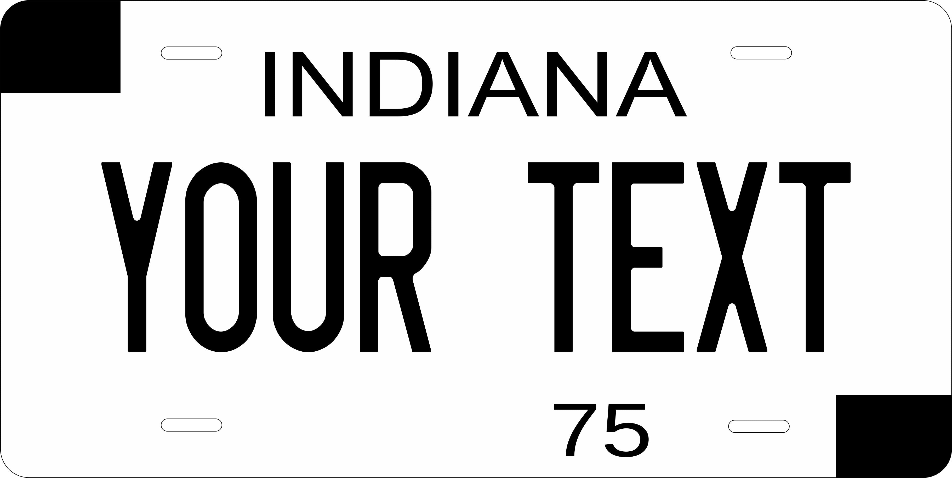 Indiana 1975 License Plate Personalized Novelty Fun Car Bike Motorcycle