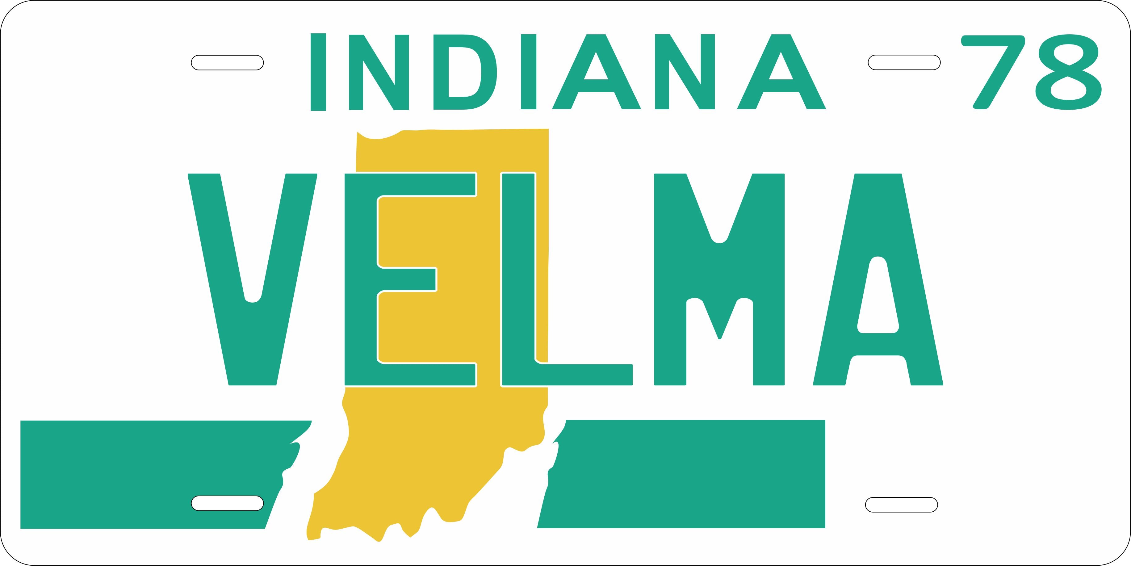 Indiana 1978 License Plate Personalized Novelty Fun Car Bike Motorcycle