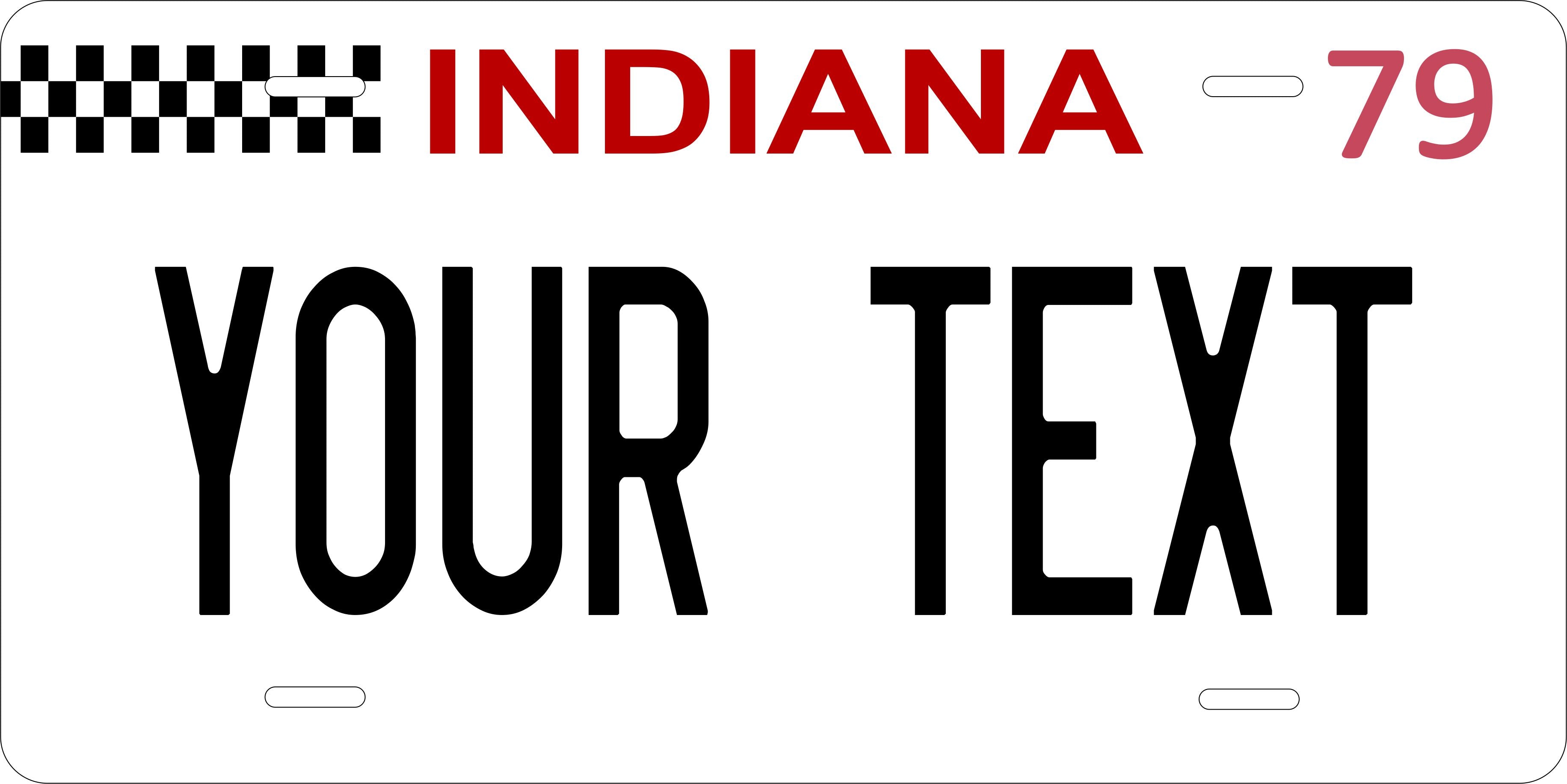 Indiana 1979 License Plate Personalized Novelty Fun Car Bike Motorcycle