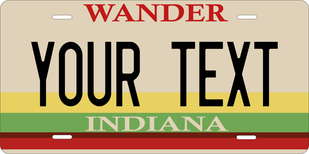 Indiana 1985 Wander License Plate Personalized Novelty Fun Car Bike Motorcycle