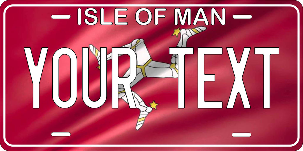 Isle of Man Europe Flag Wave License Plate personalized Novelty Fun Car Bike Motorcycle