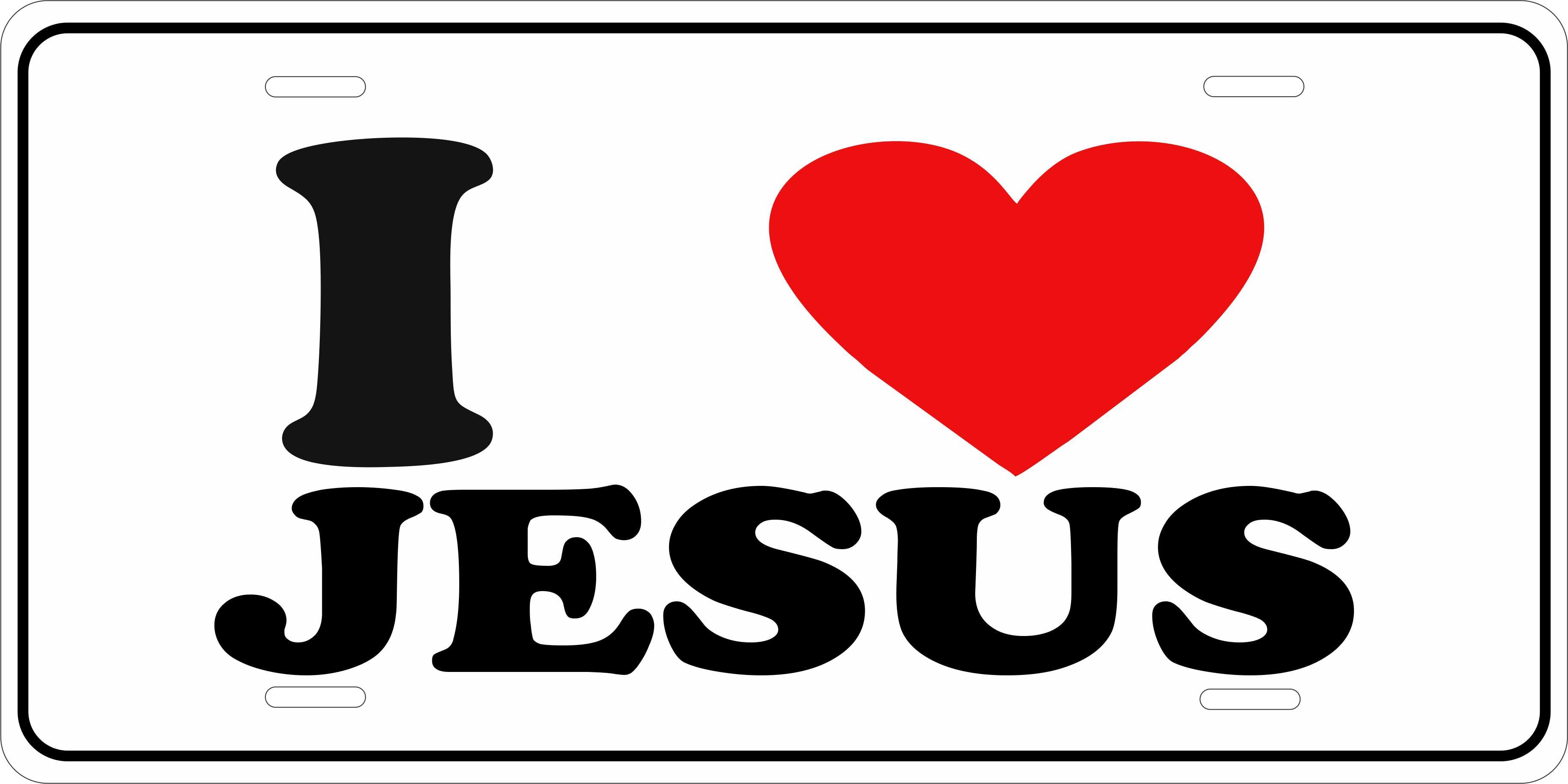 I Love Jesus Christian License Plate personalized Novelty Fun Car Bike Motorcycle