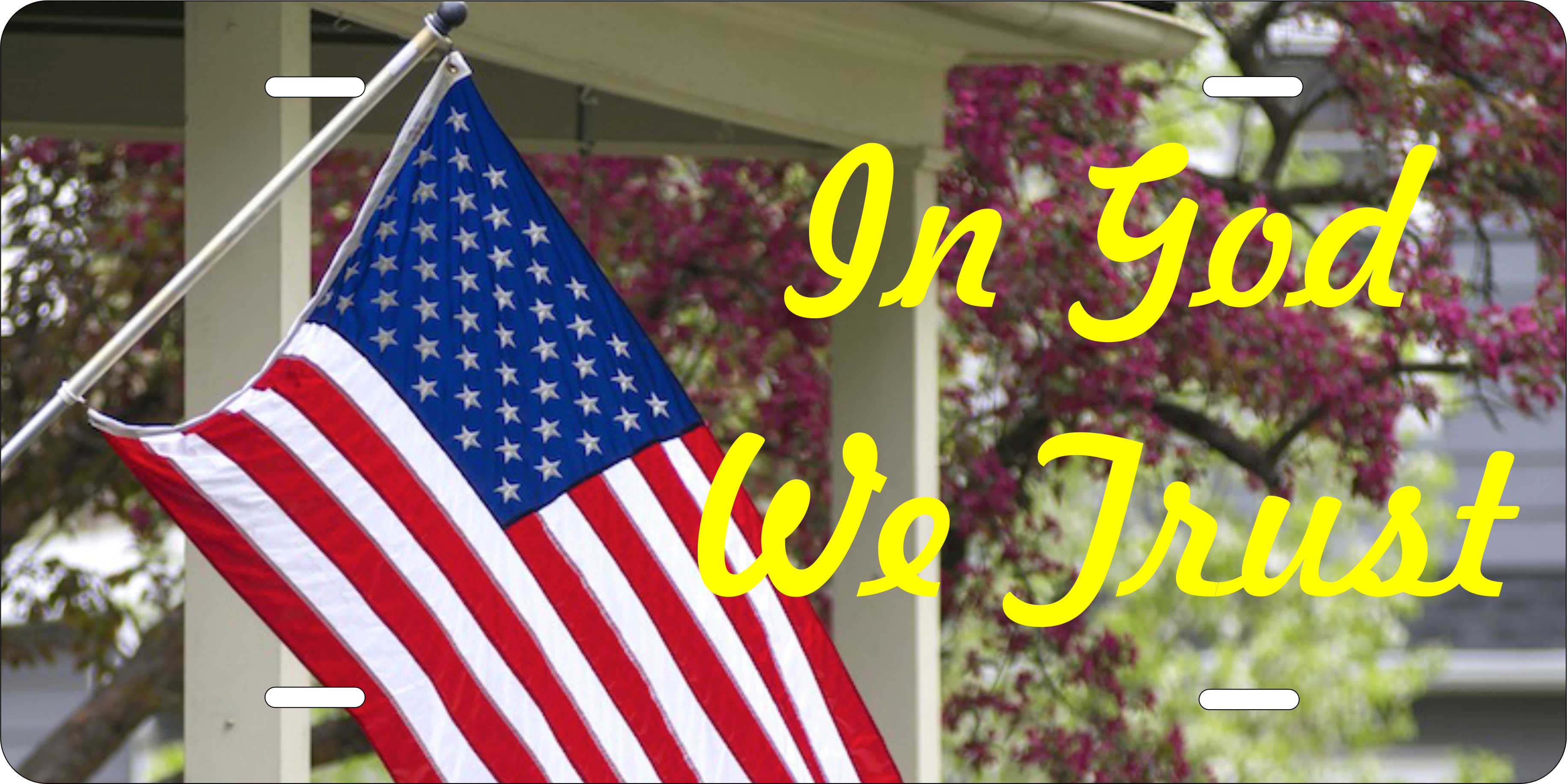 In God we trust Christian License Plate personalized Novelty Fun Car Bike Motorcycle