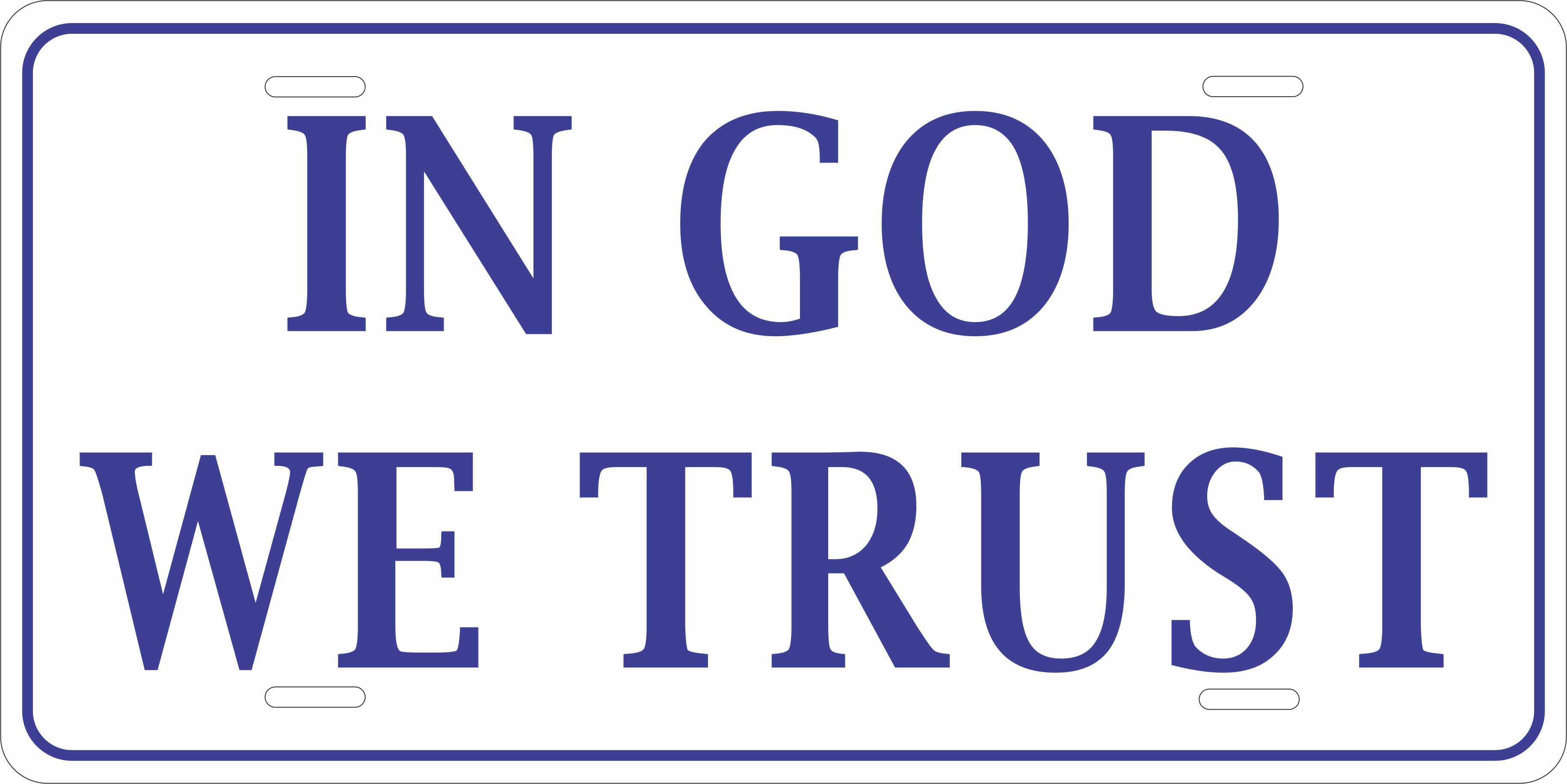 In God we trust ver2 Christian License Plate personalized Novelty Fun Car Bike Motorcycle