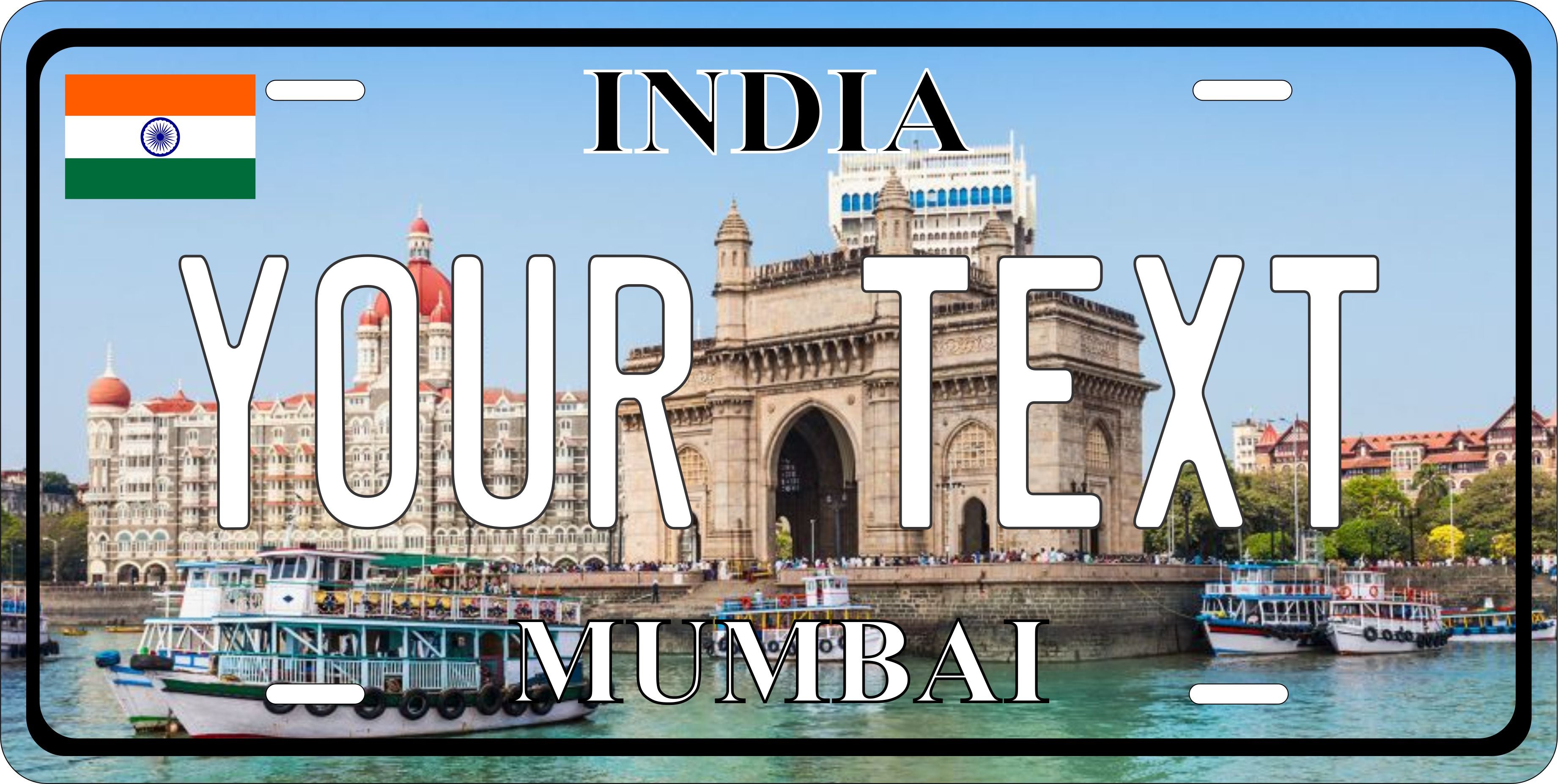 Mumbai  India City Asia License Plate personalized Novelty Fun Car Bike Motorcycle