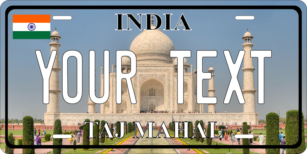 Taj Mahal India City Asia License Plate personalized Novelty Fun Car Bike Motorcycle