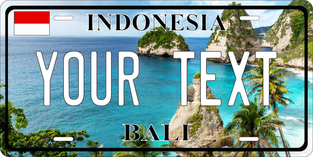 Bali Indonesia City Asia License Plate personalized Novelty Fun Car Bike Motorcycle