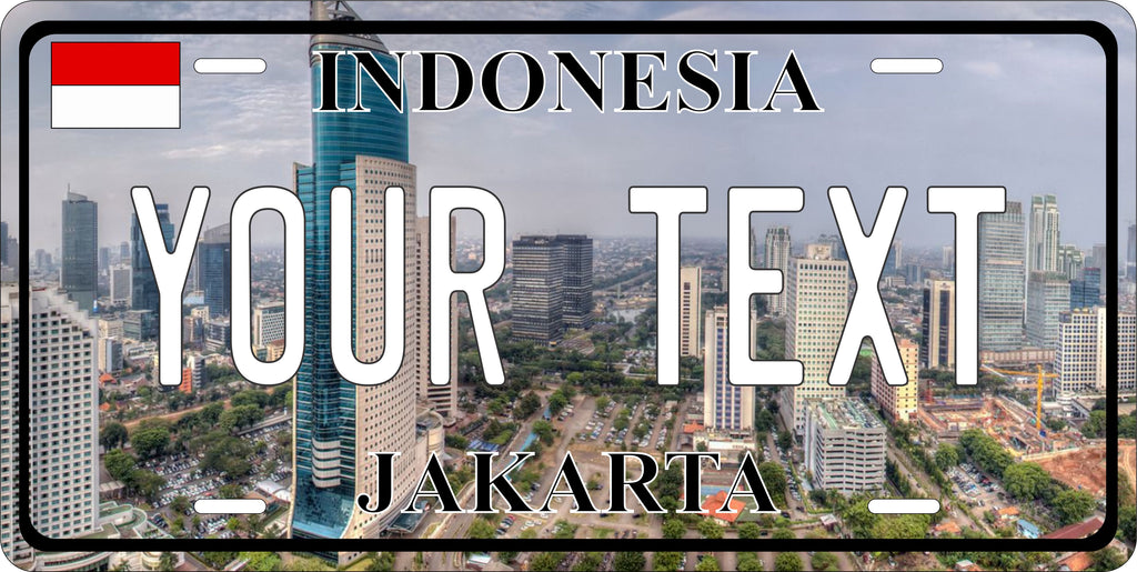 Jakarta Indonesia City Asia License Plate personalized Novelty Fun Car Bike Motorcycle