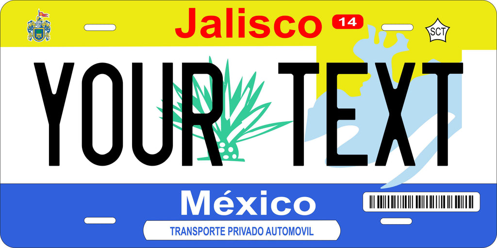 Jalisco 2002 Mexico CA License Plate Personalized Novelty Fun Car Bike Motorcycle