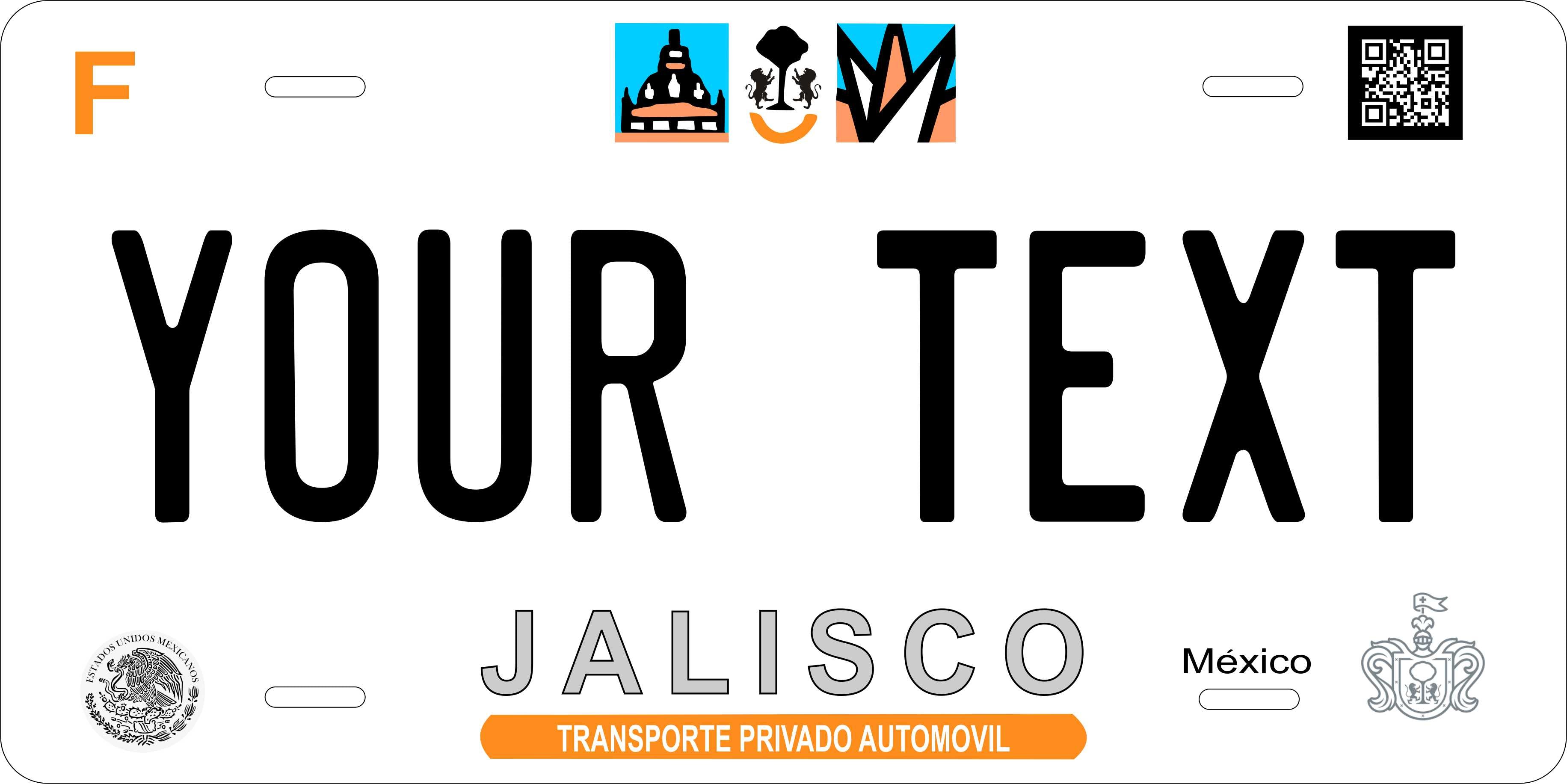 Jalisco 2025 Mexico CA License Plate Personalized Novelty Fun Car Bike Motorcycle
