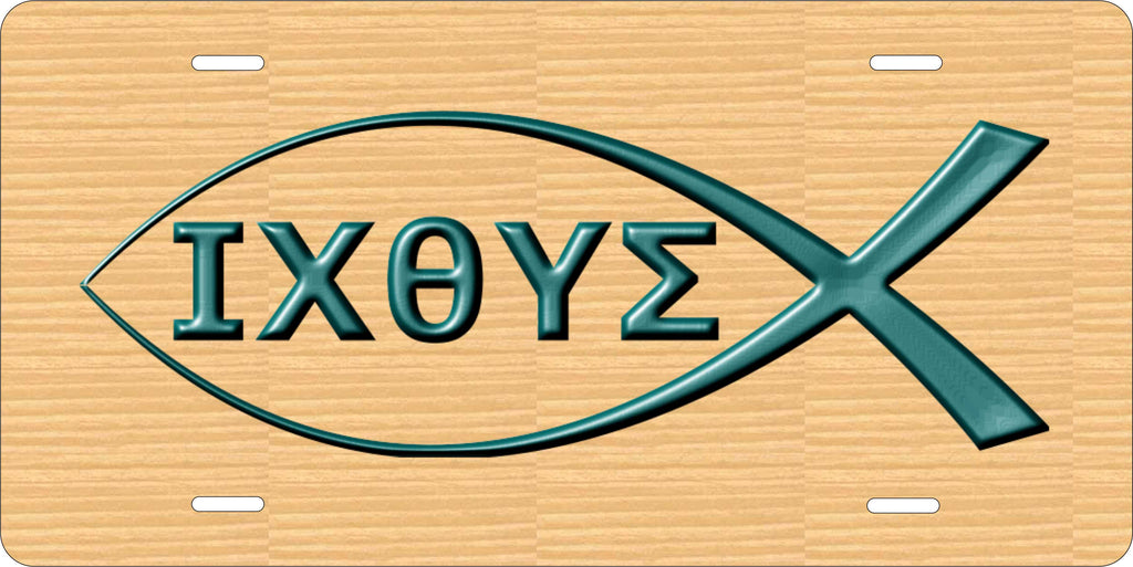 Jesus Fish ver2 Christian License Plate personalized Novelty Fun Car Bike Motorcycle