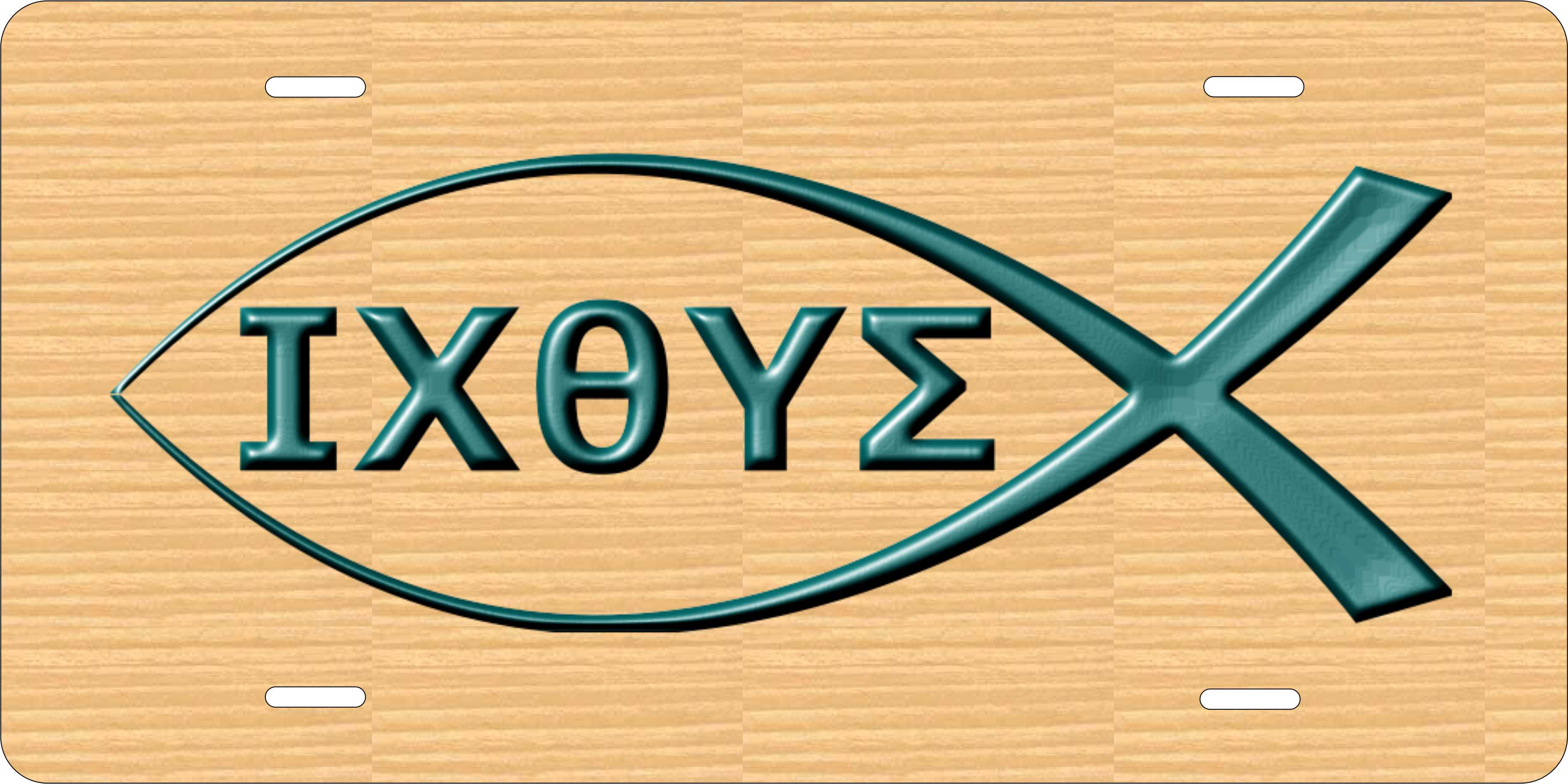 Jesus Fish ver2 Christian License Plate personalized Novelty Fun Car Bike Motorcycle