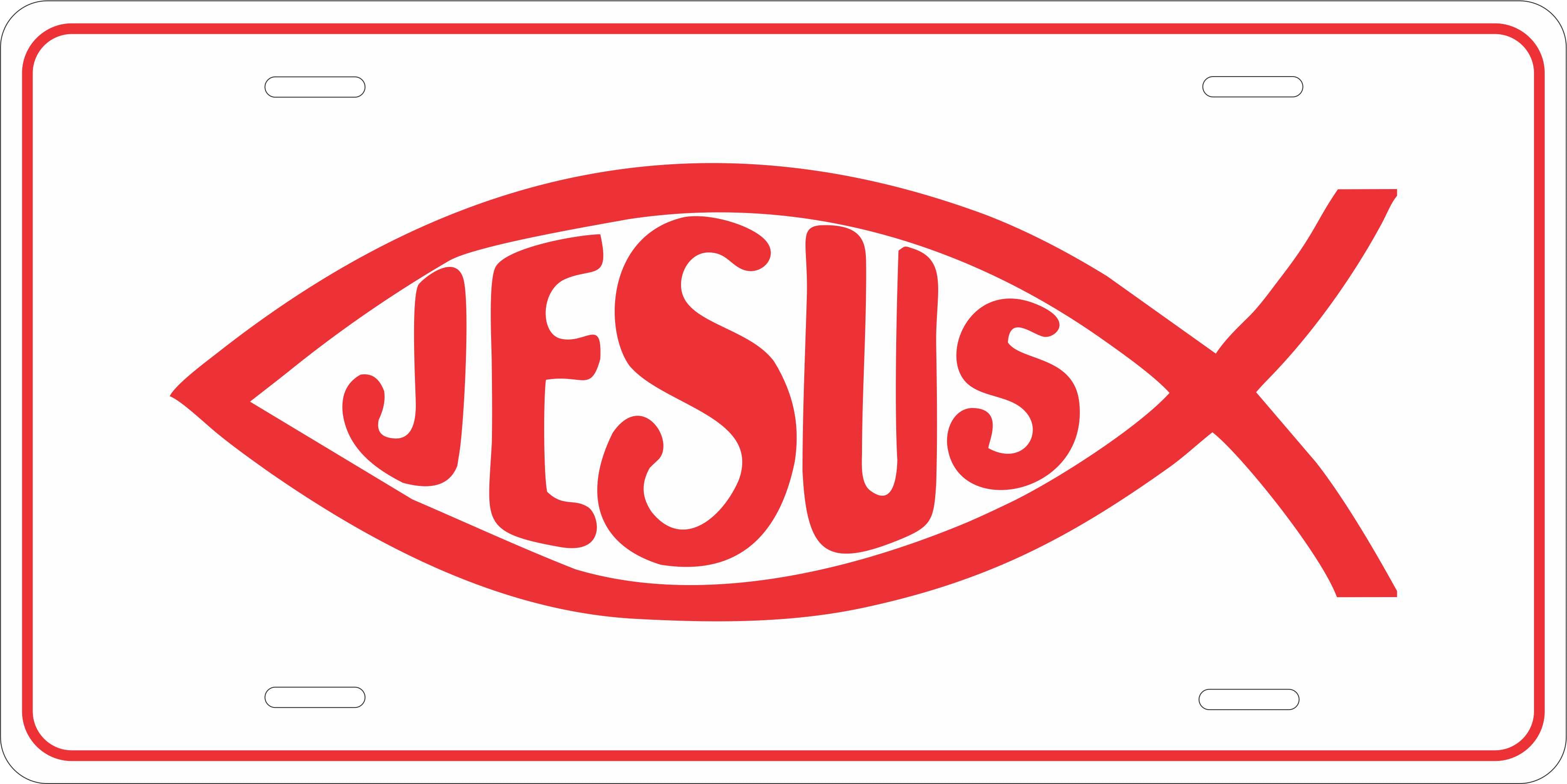 Jesus Fish Christian License Plate personalized Novelty Fun Car Bike Motorcycle