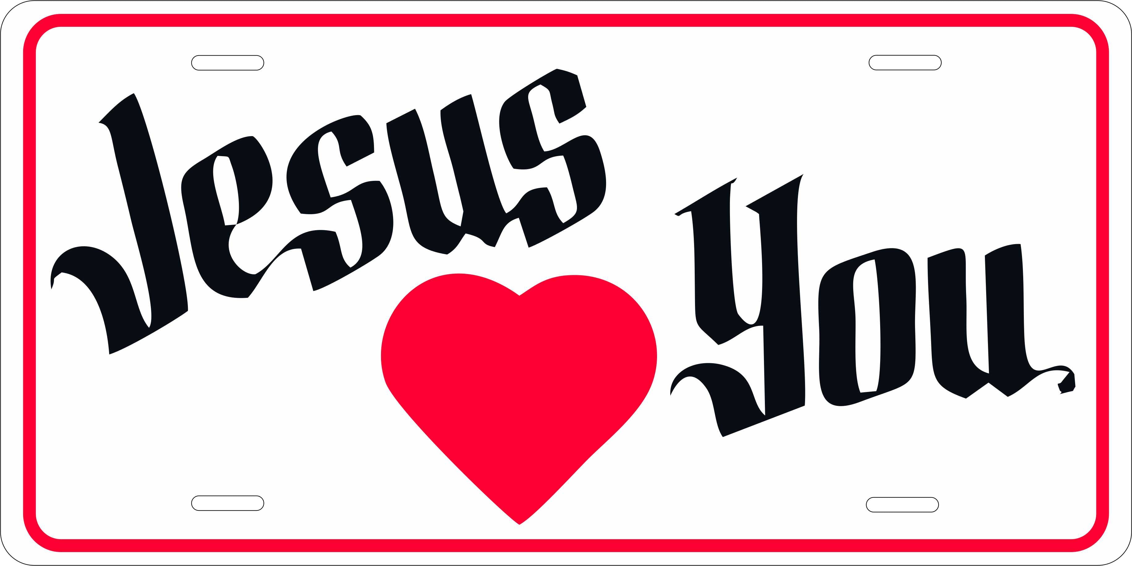 Jesus Loves You Christian License Plate personalized Novelty Fun Car Bike Motorcycle