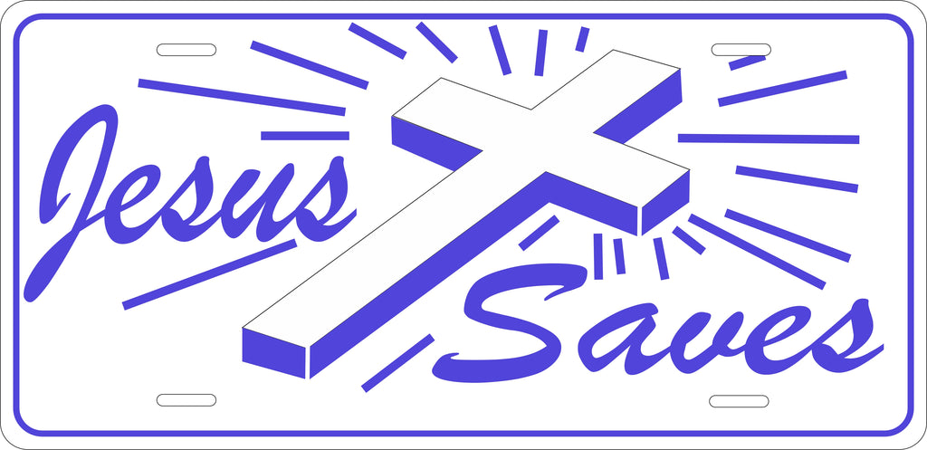 Jesus saves ver2 Christian License Plate personalized Novelty Fun Car Bike Motorcycle