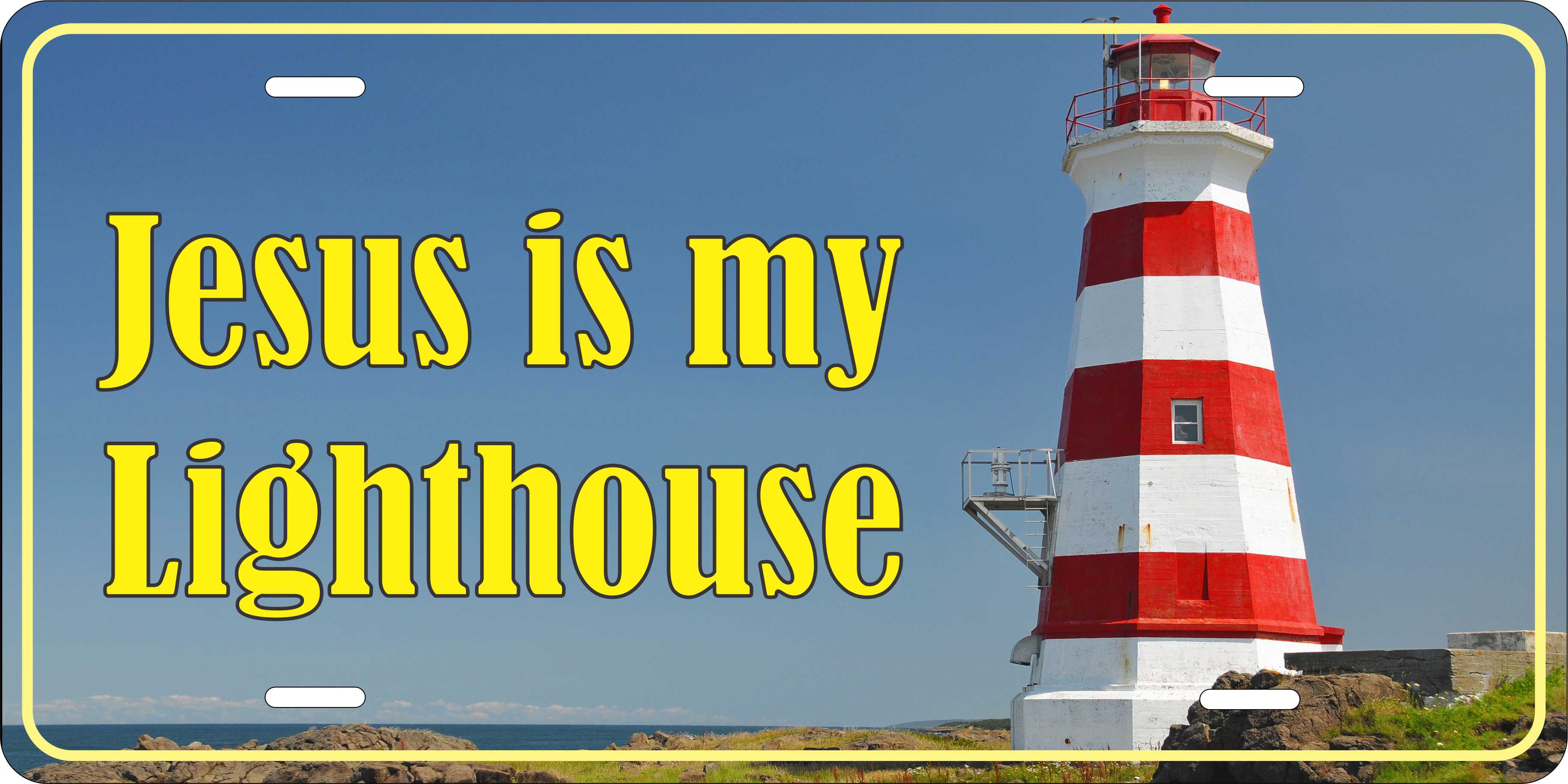 Jesus is my light house Christian License Plate personalized Novelty Fun Car Bike Motorcycle