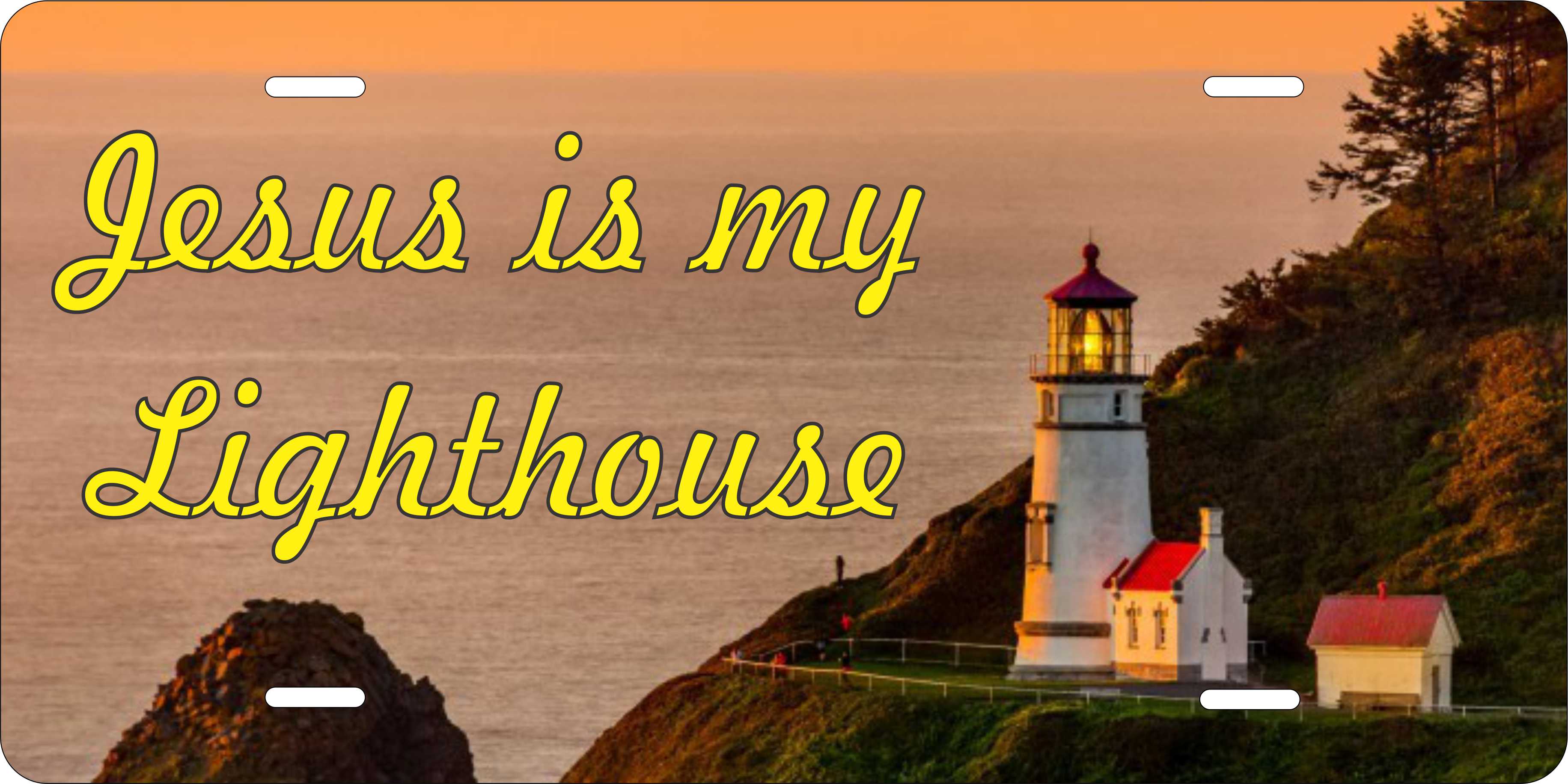 Jesus is my light house ver2 Christian License Plate personalized Novelty Fun Car Bike Motorcycle