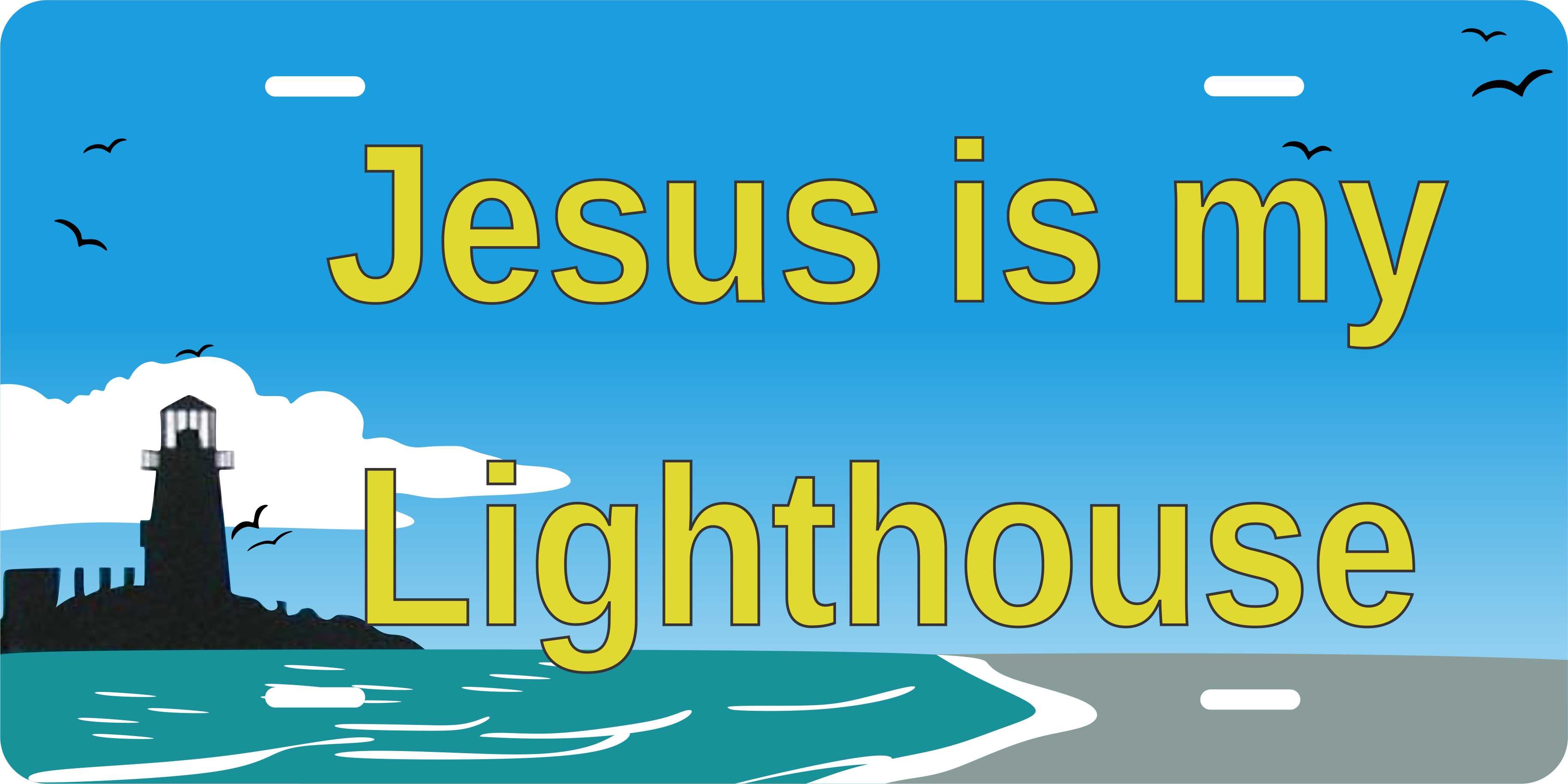 Jesus is my light house ver3 Christian License Plate personalized Novelty Fun Car Bike Motorcycle