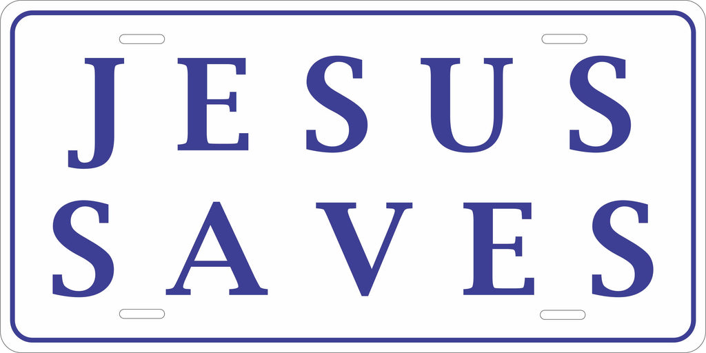Jesus saves Christian License Plate personalized Novelty Fun Car Bike Motorcycle