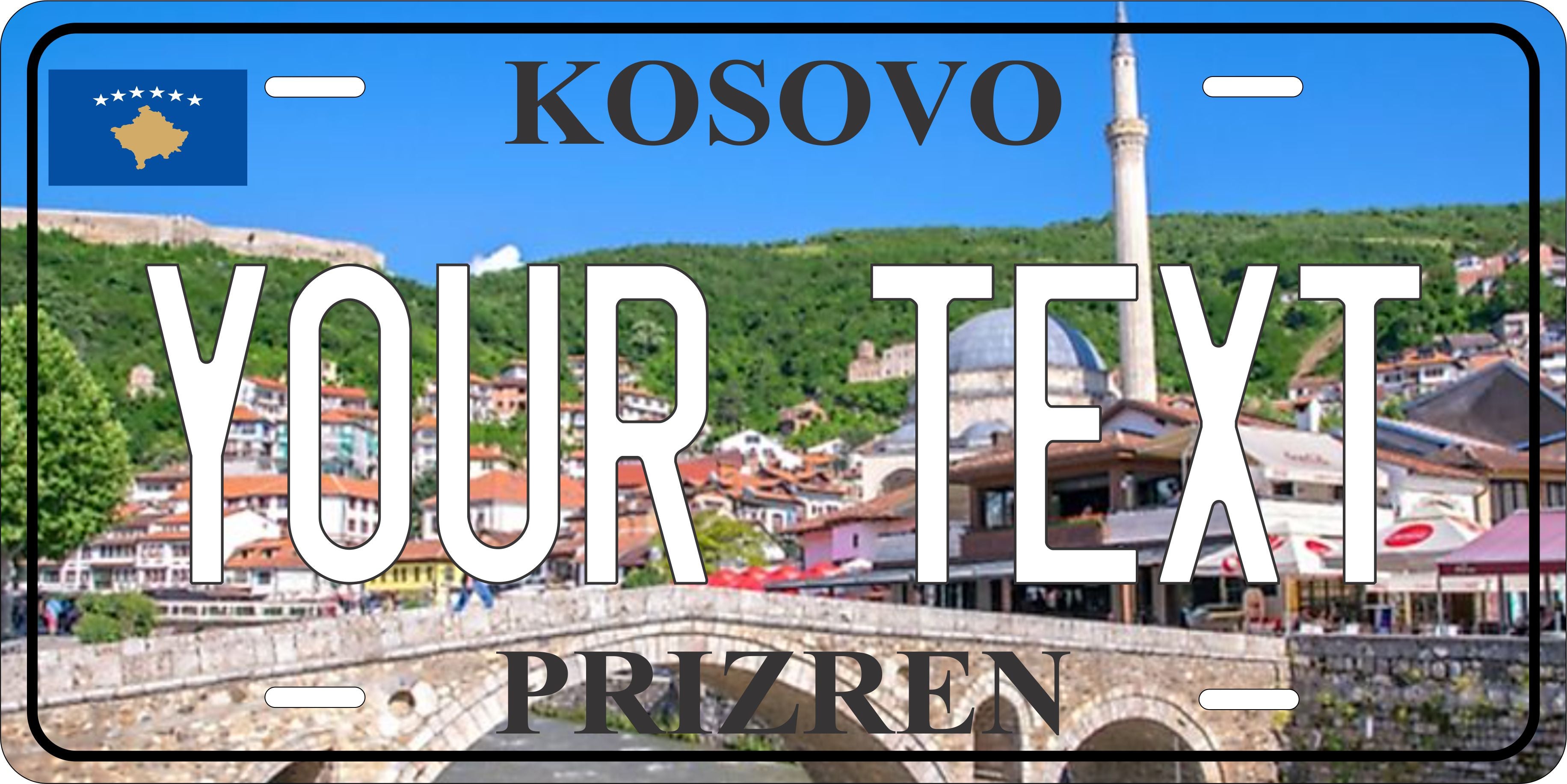 Prizren Kosovo City License Plate personalized Novelty Fun Car Bike Motorcycle