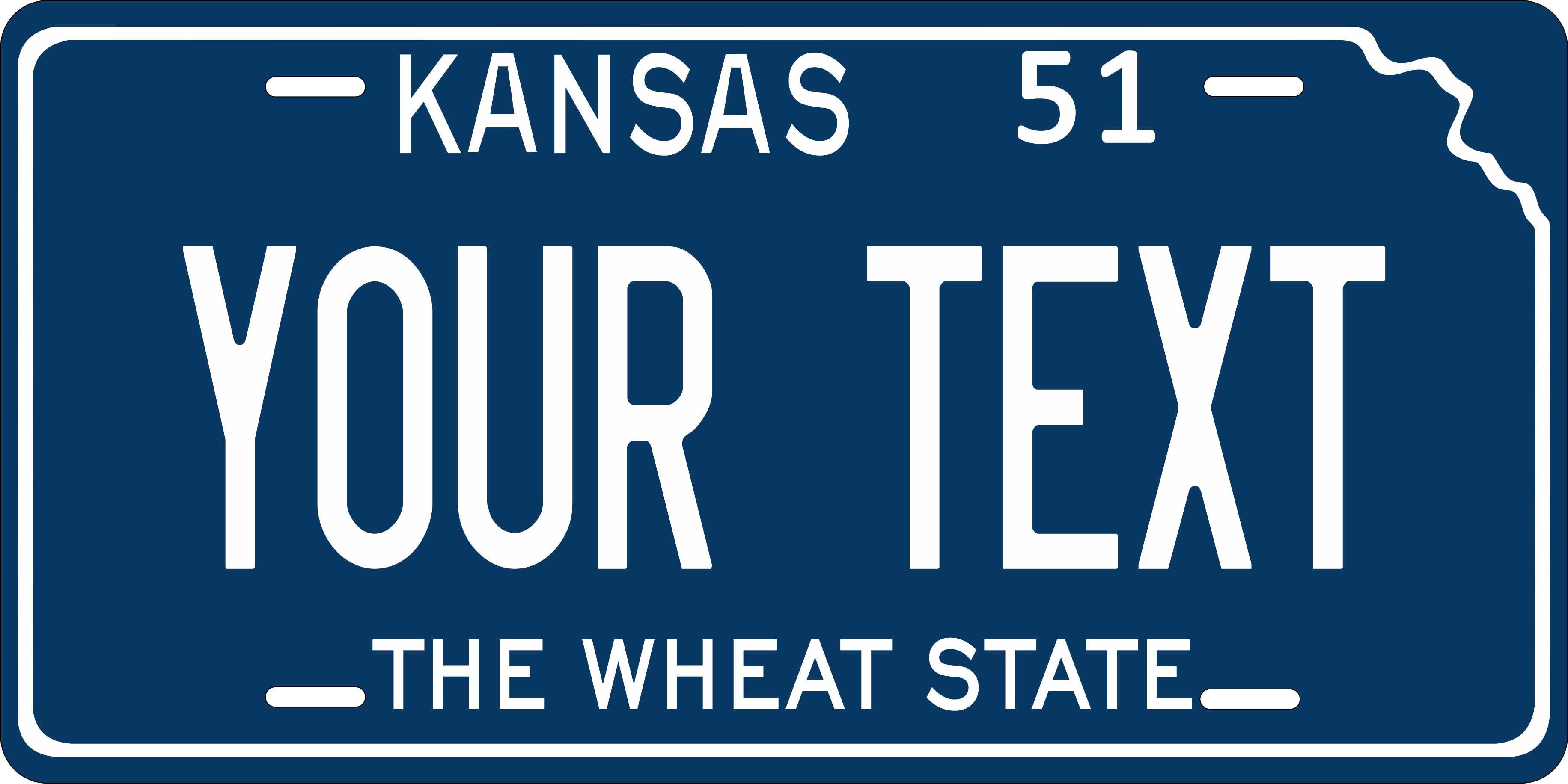 Kansas State 1951 License Plate Personalized Novelty Fun Car Bike Motorcycle