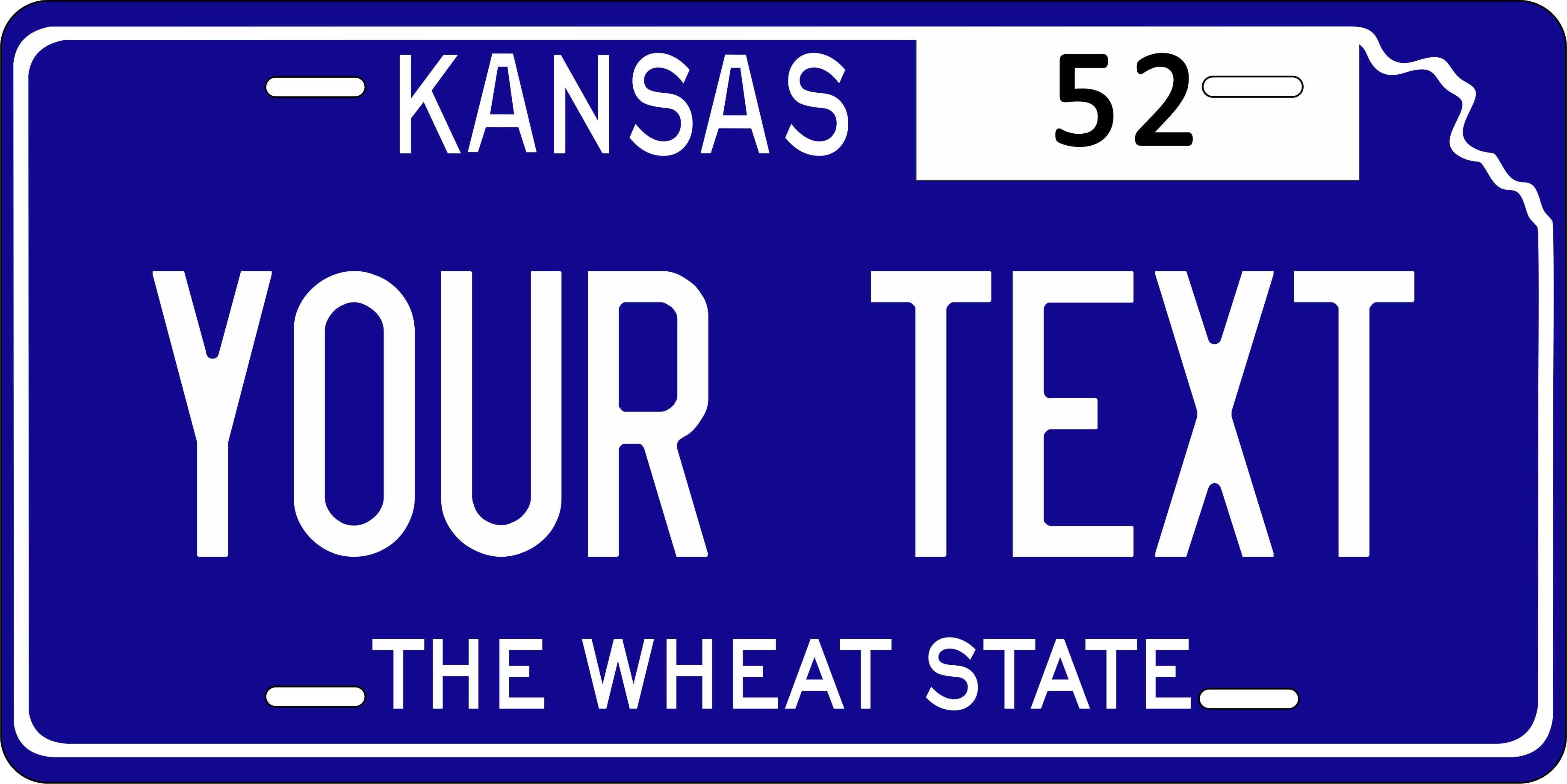 Kansas State 1952 License Plate Personalized Novelty Fun Car Bike Motorcycle