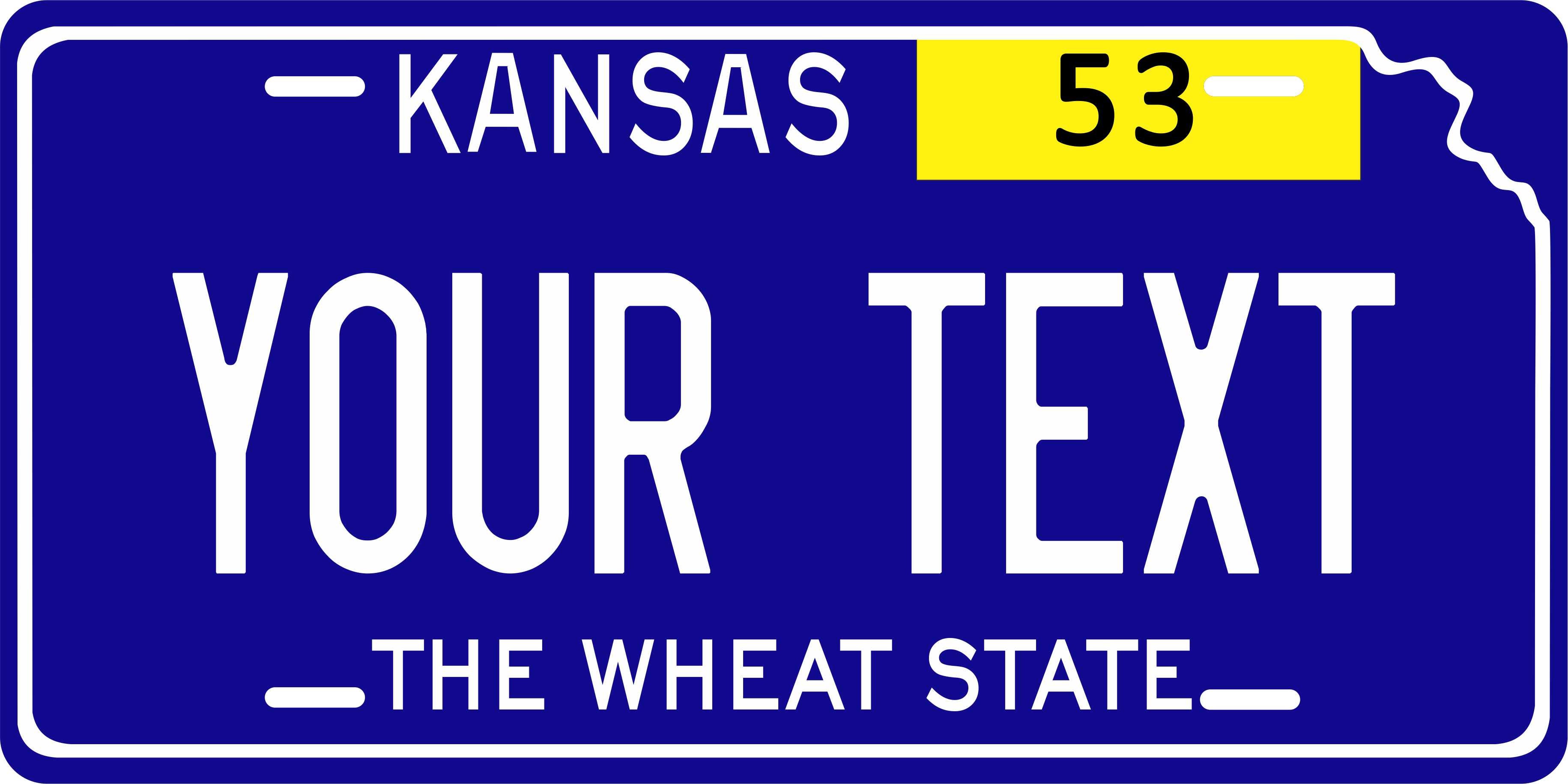 Kansas State 1953 License Plate Personalized Novelty Fun Car Bike Motorcycle