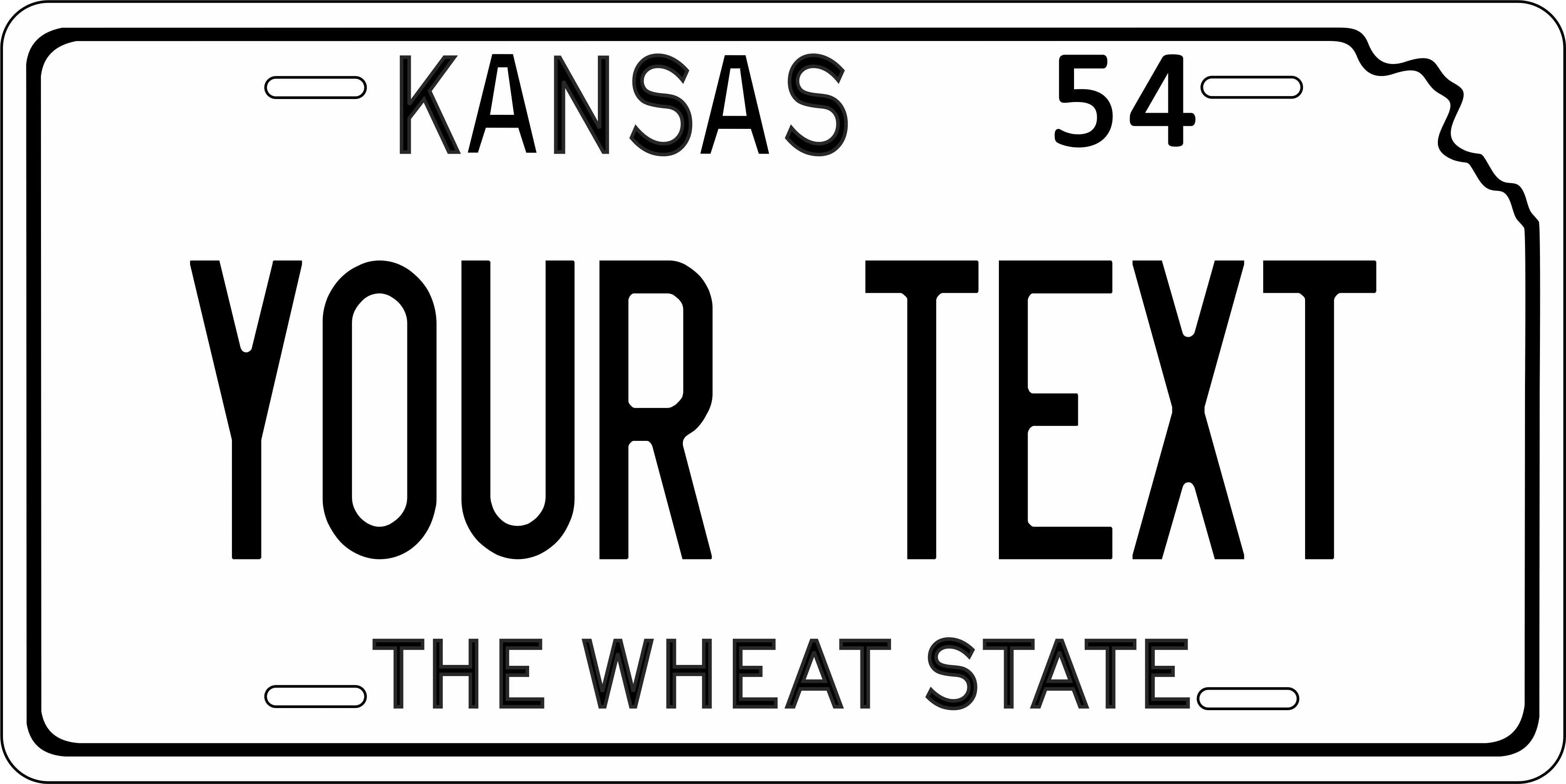 Kansas State 1954 License Plate Personalized Novelty Fun Car Bike Motorcycle