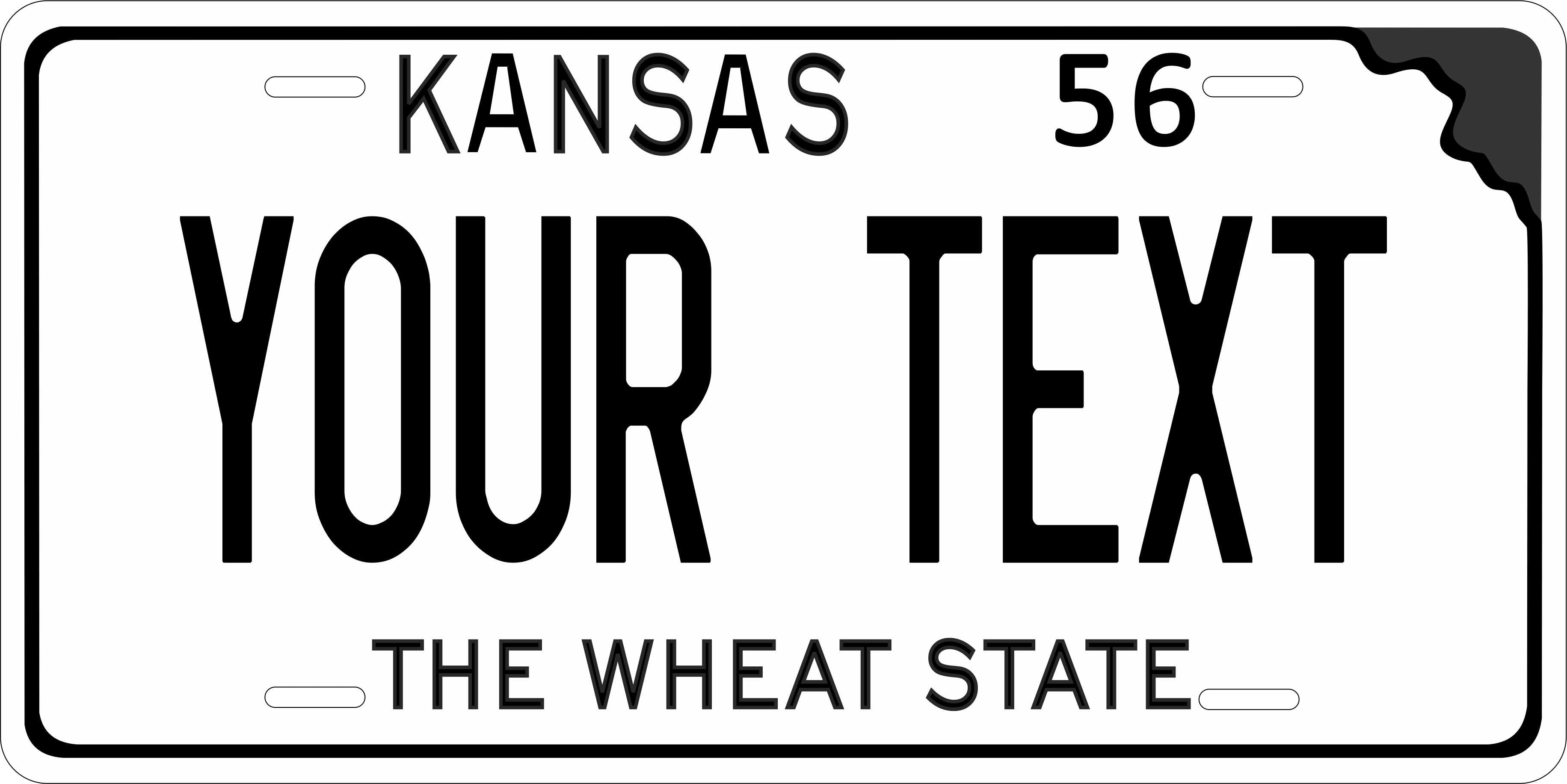 Kansas State 1956 License Plate Personalized Novelty Fun Car Bike Motorcycle