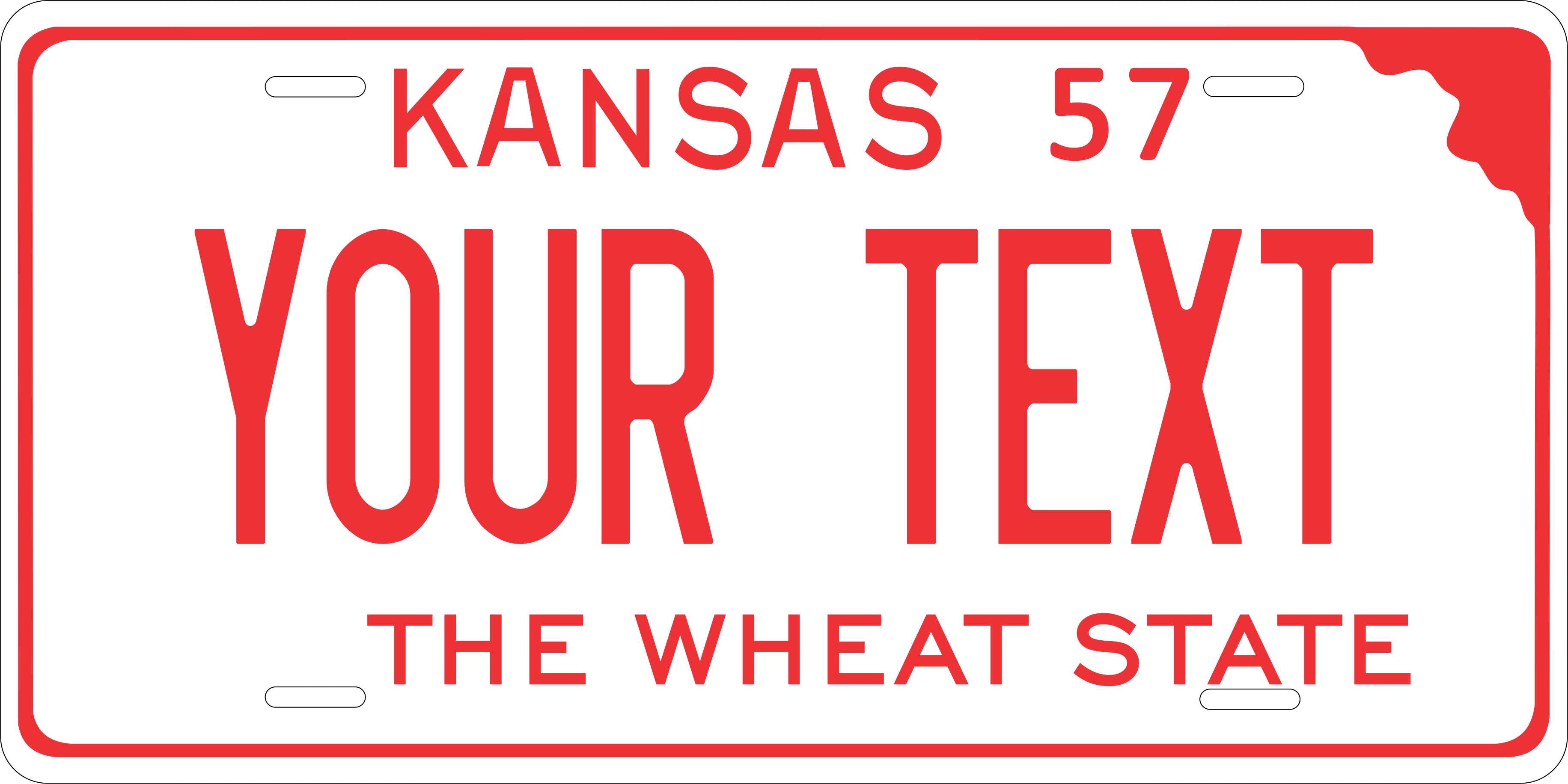 Kansas State 1957 License Plate Personalized Novelty Fun Car Bike Motorcycle