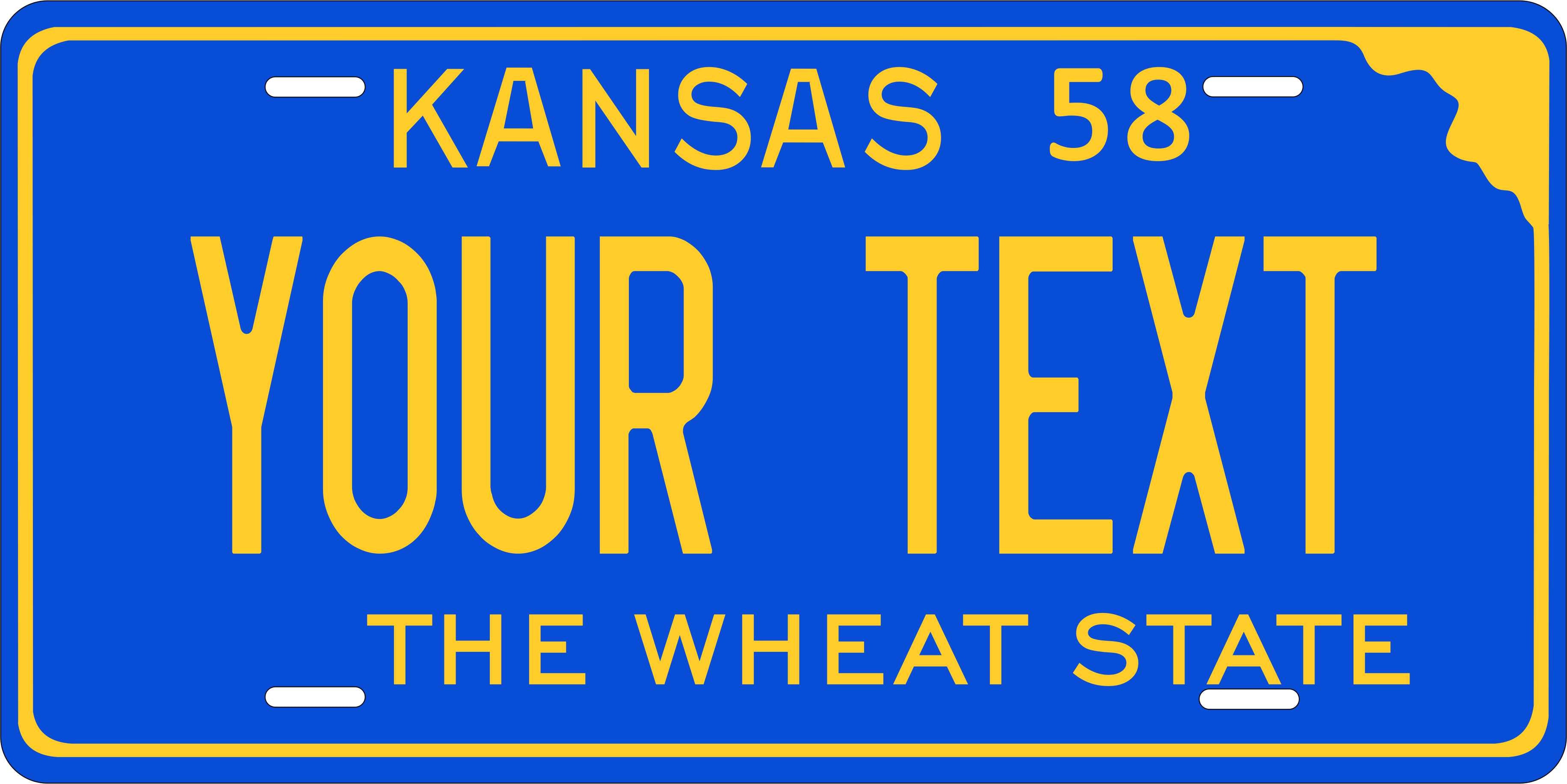 Kansas State 1958 License Plate Personalized Novelty Fun Car Bike Motorcycle