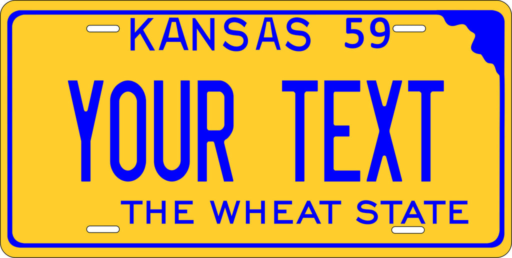 Kansas State 1959 License Plate Personalized Novelty Fun Car Bike Motorcycle
