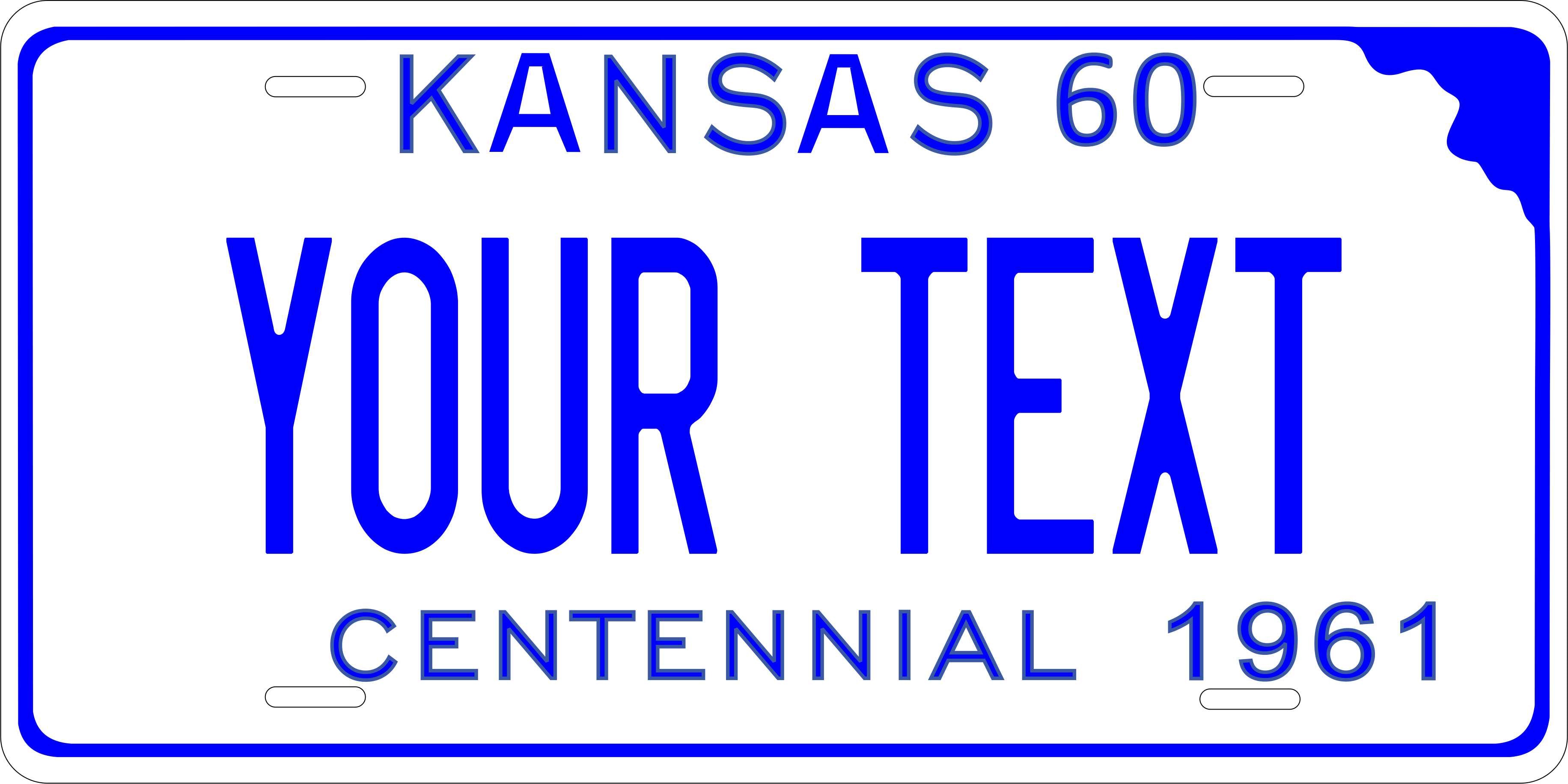 Kansas State 1960 License Plate Personalized Novelty Fun Car Bike Motorcycle