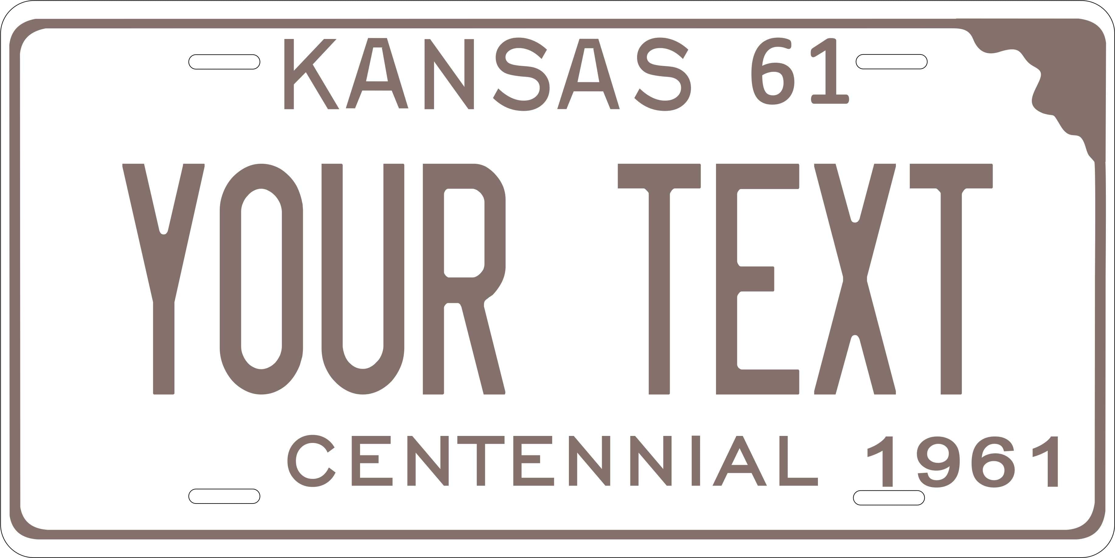 Kansas State 1961 License Plate Personalized Novelty Fun Car Bike Motorcycle