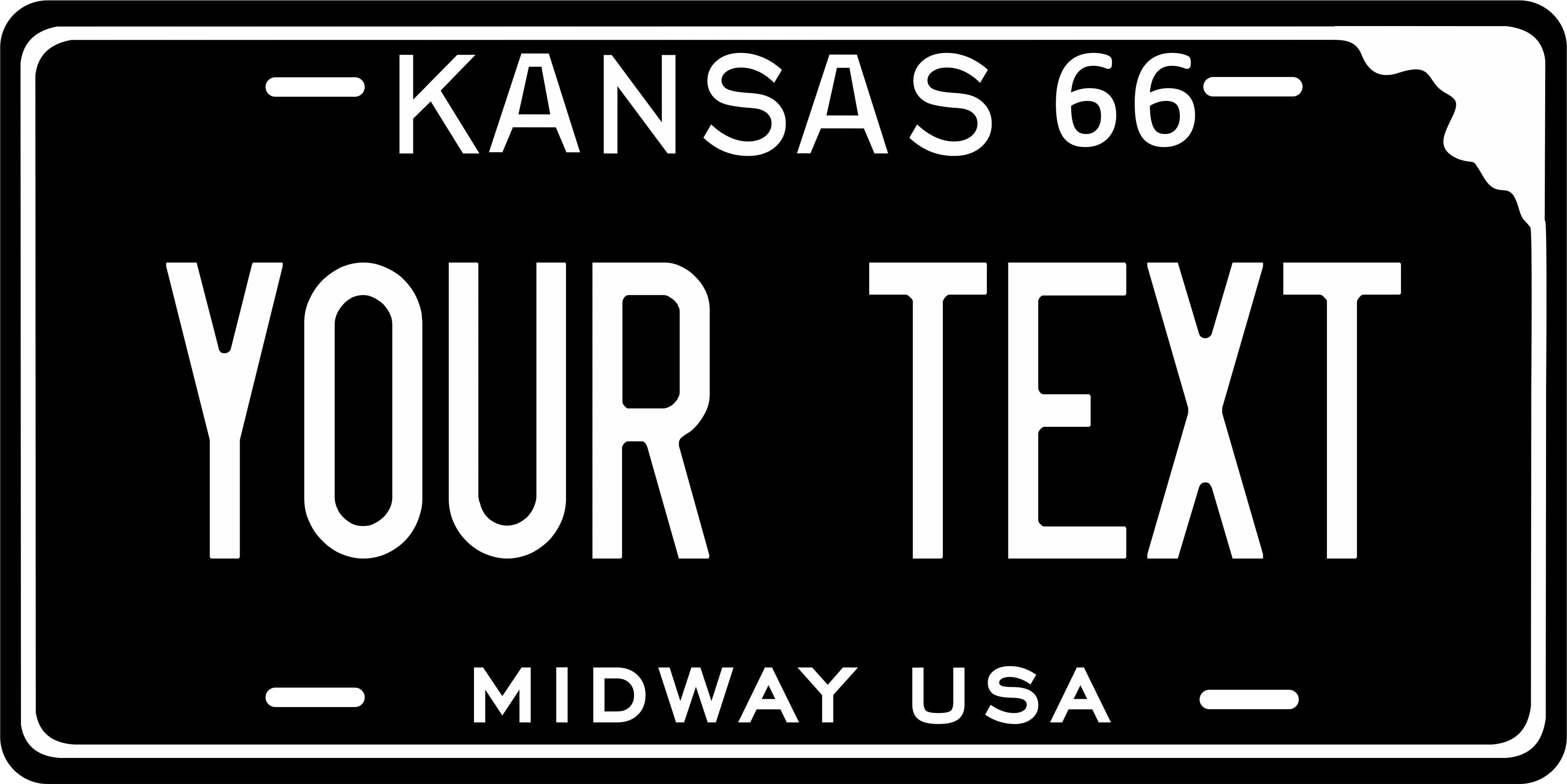 Kansas State 1966 License Plate Personalized Novelty Fun Car Bike Motorcycle
