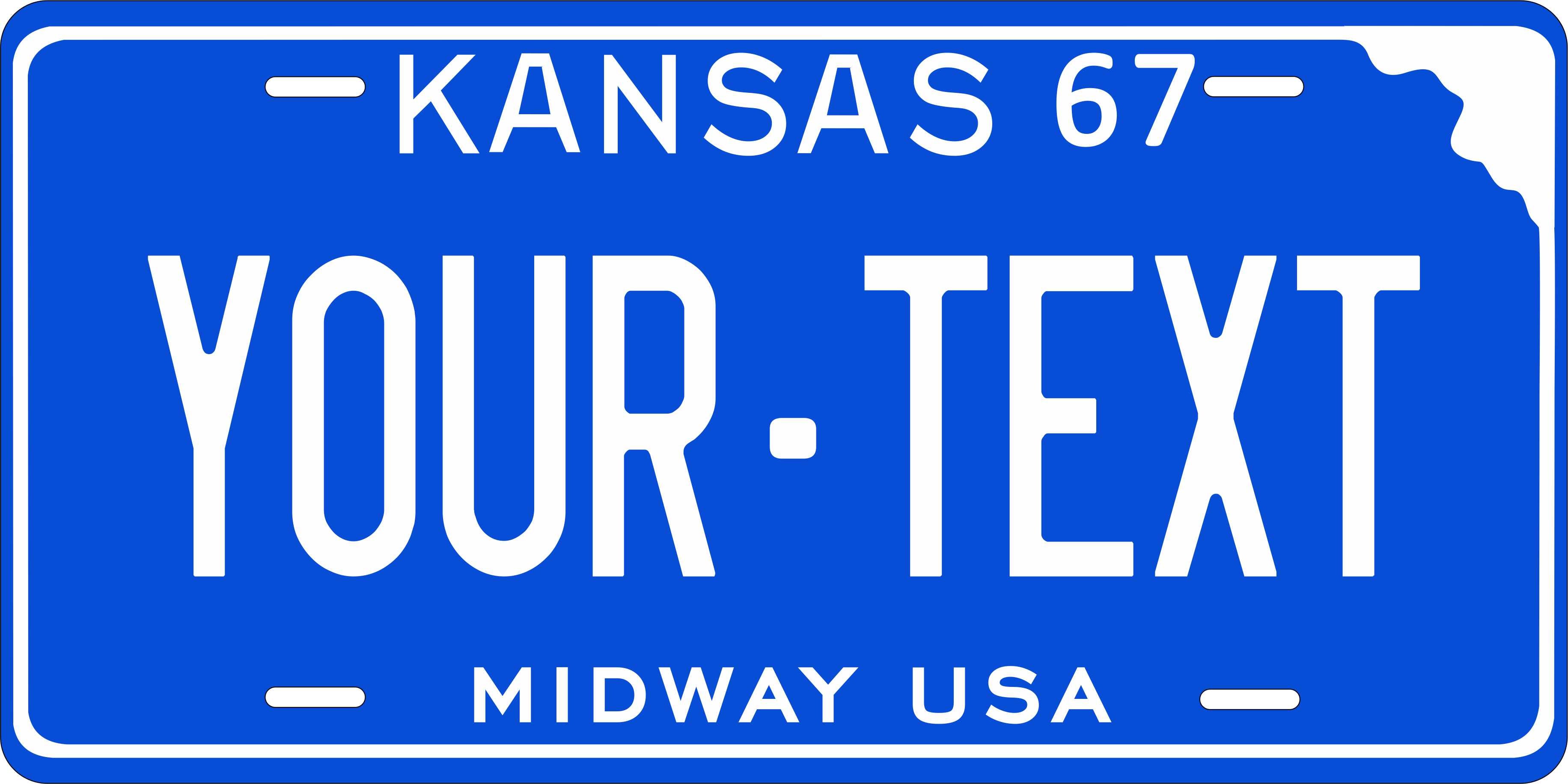 Kansas State 1967 License Plate Personalized Novelty Fun Car Bike Motorcycle