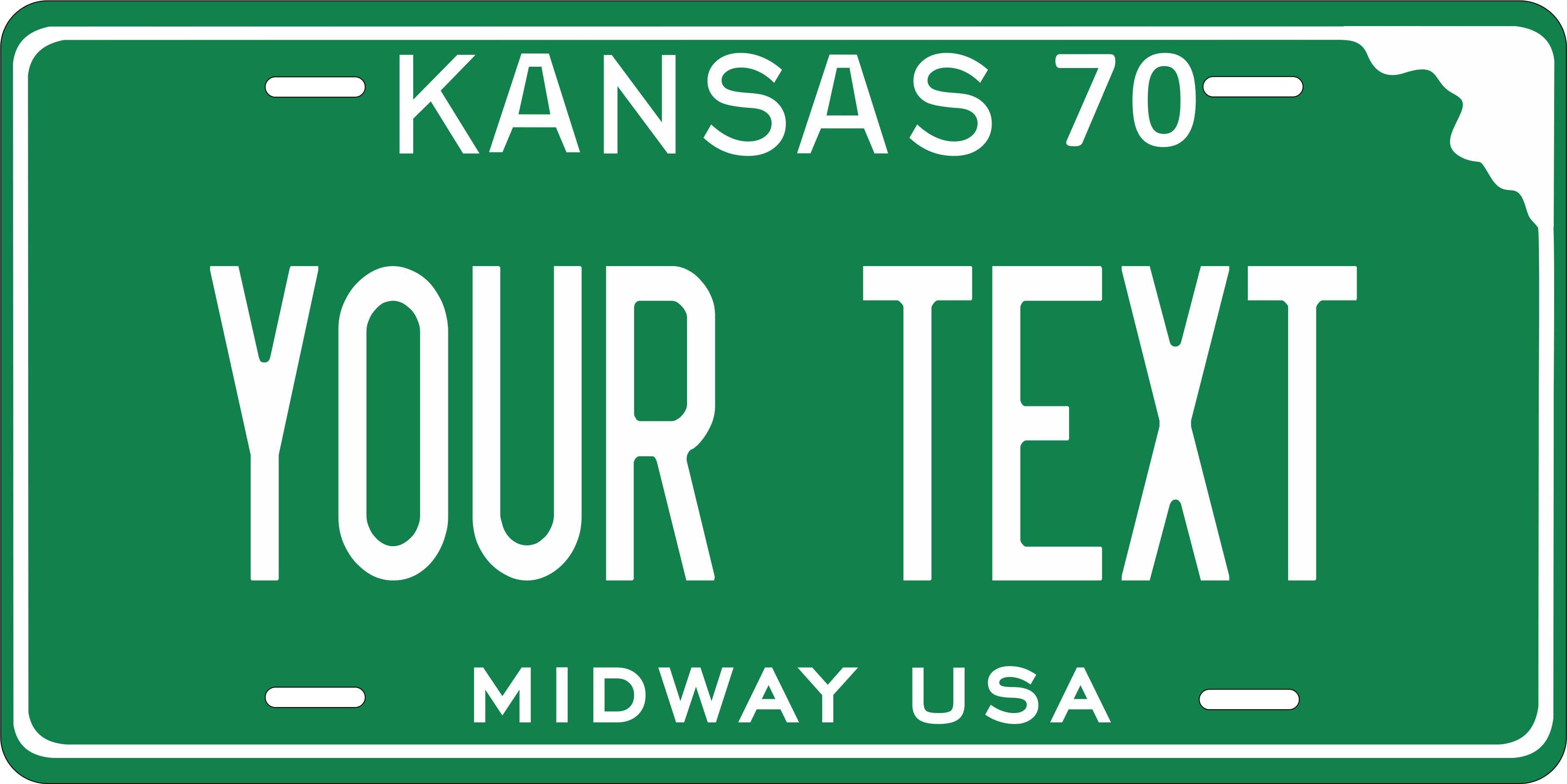 Kansas State 1970 License Plate Personalized Novelty Fun Car Bike Motorcycle