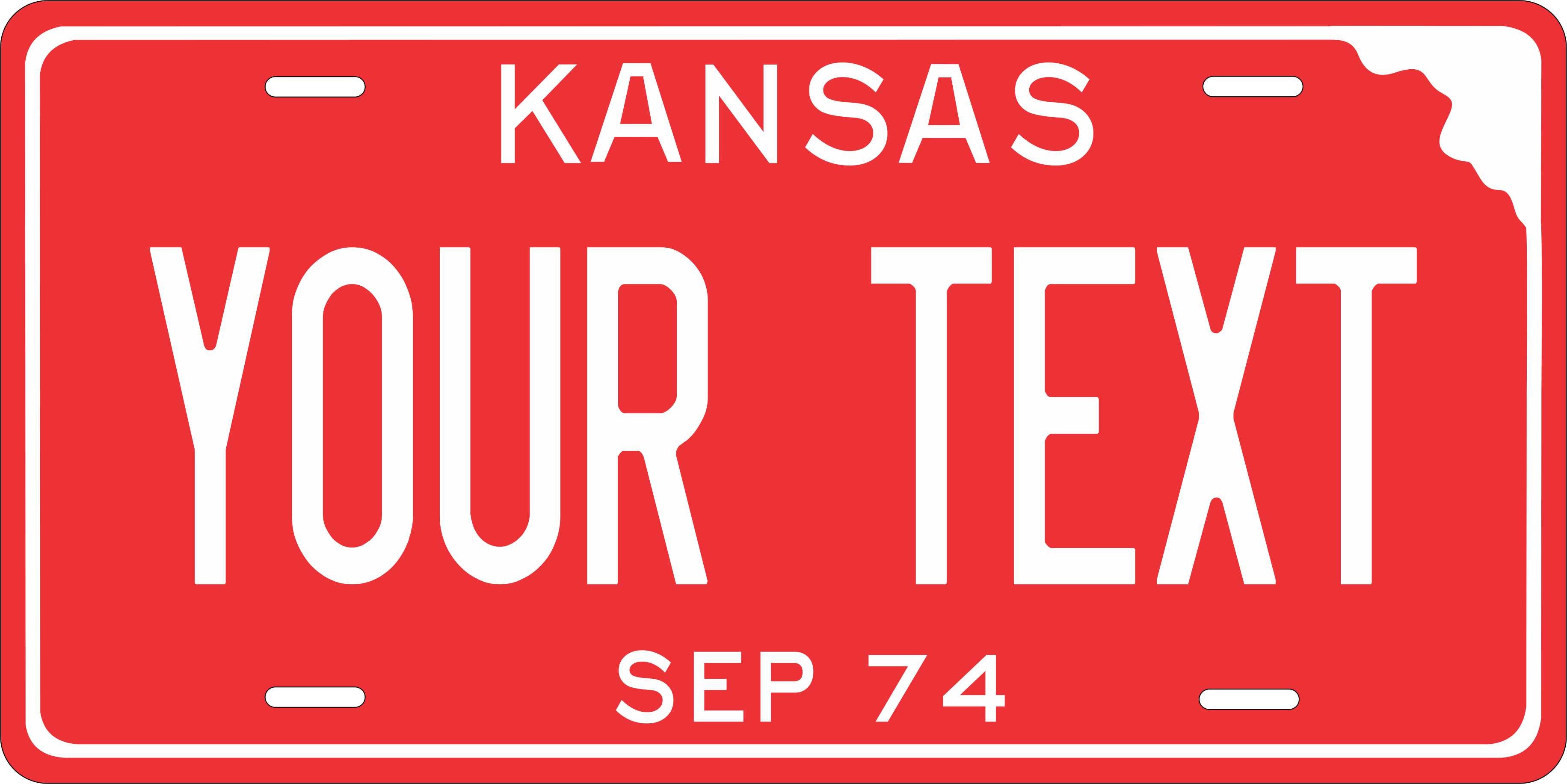 Kansas State 1974 License Plate Personalized Novelty Fun Car Bike Motorcycle