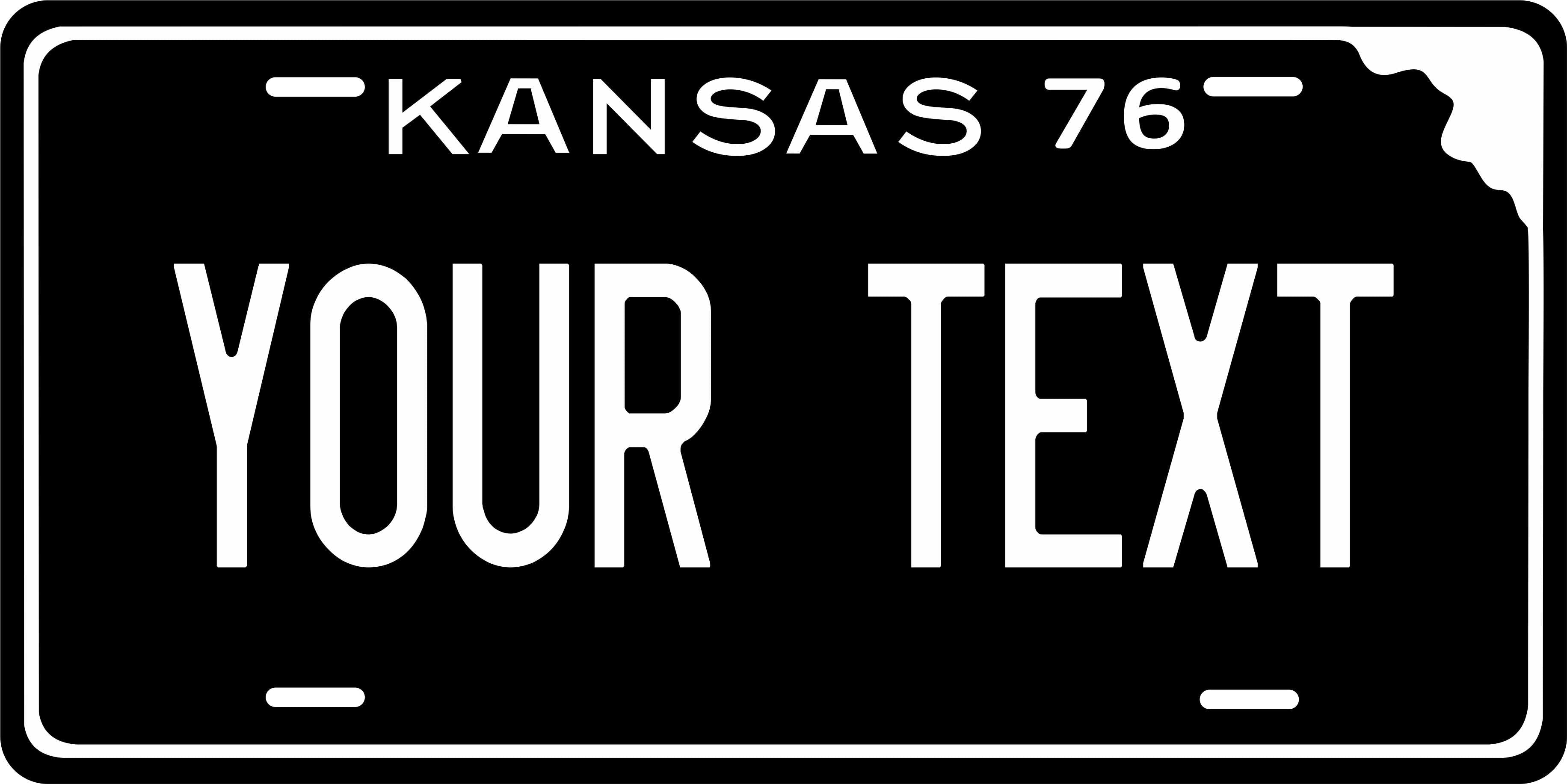 Kansas State 1976 License Plate Personalized Novelty Fun Car Bike Motorcycle