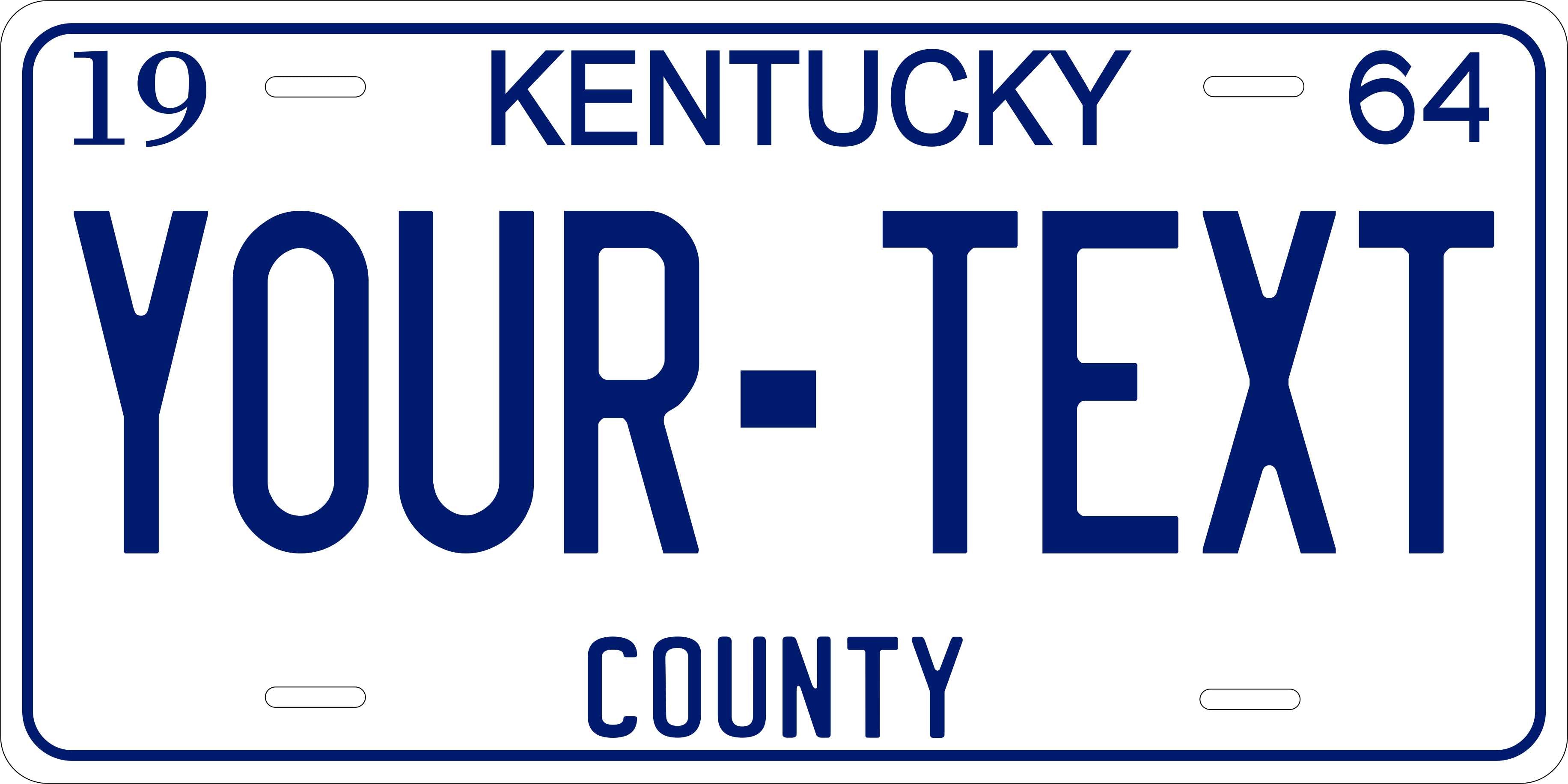 Kentucky 1964 License Plate Personalized Novelty Fun Car Bike Motorcycle