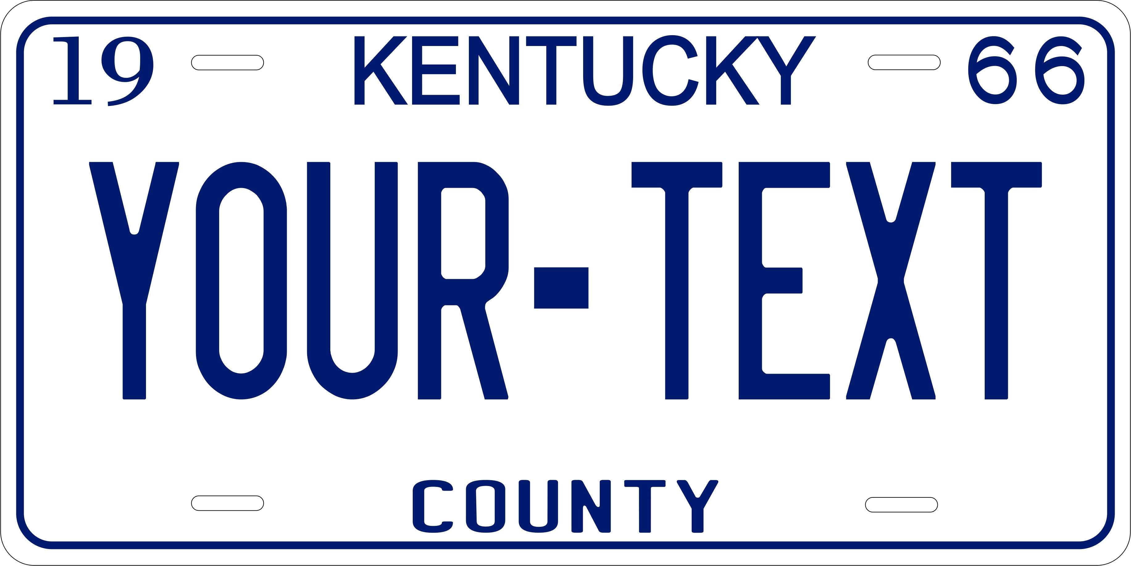 Kentucky 1968 License Plate Personalized Novelty Fun Car Bike Motorcycle
