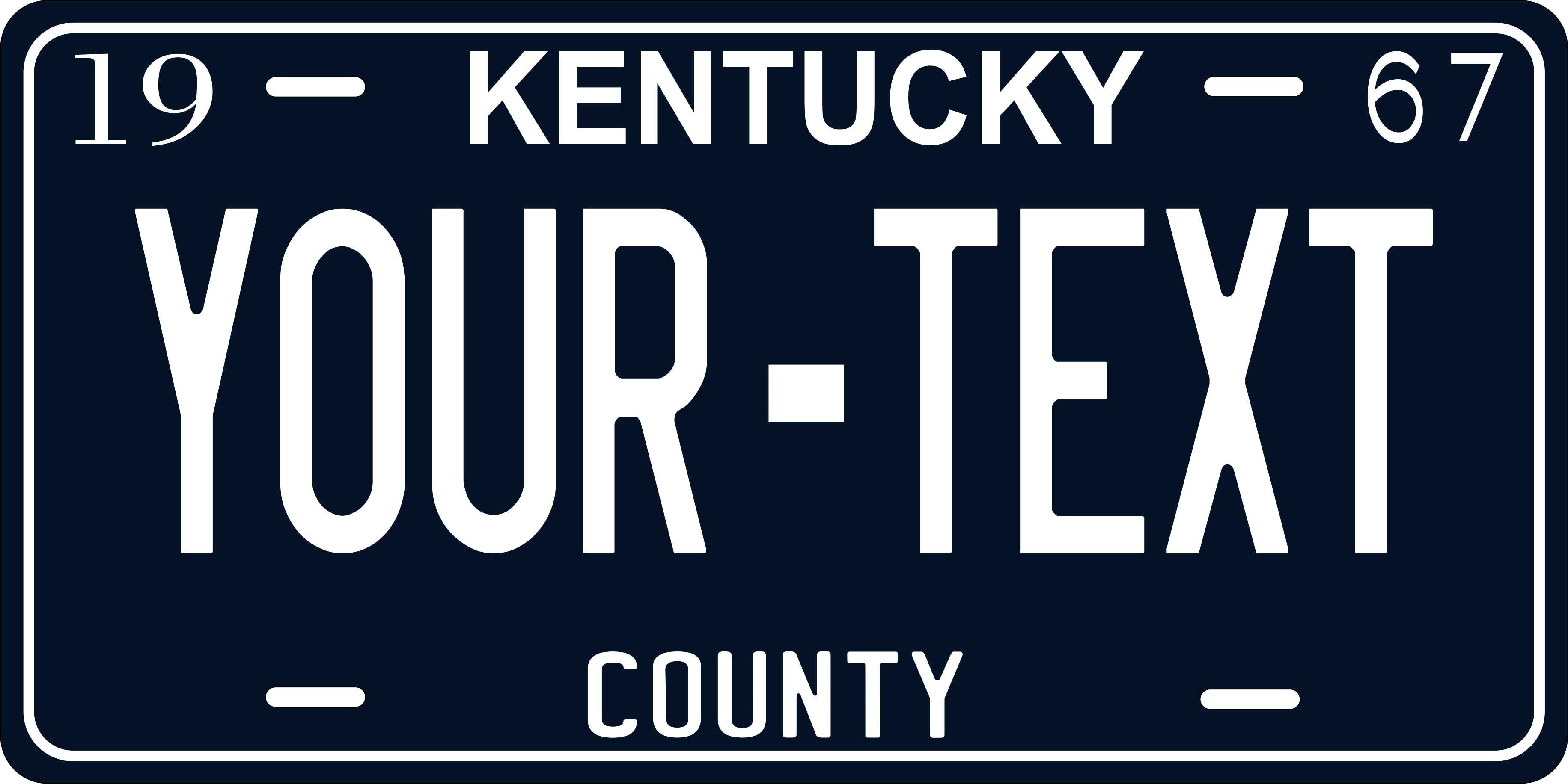 Kentucky 1967 License Plate Personalized Novelty Fun Car Bike Motorcycle