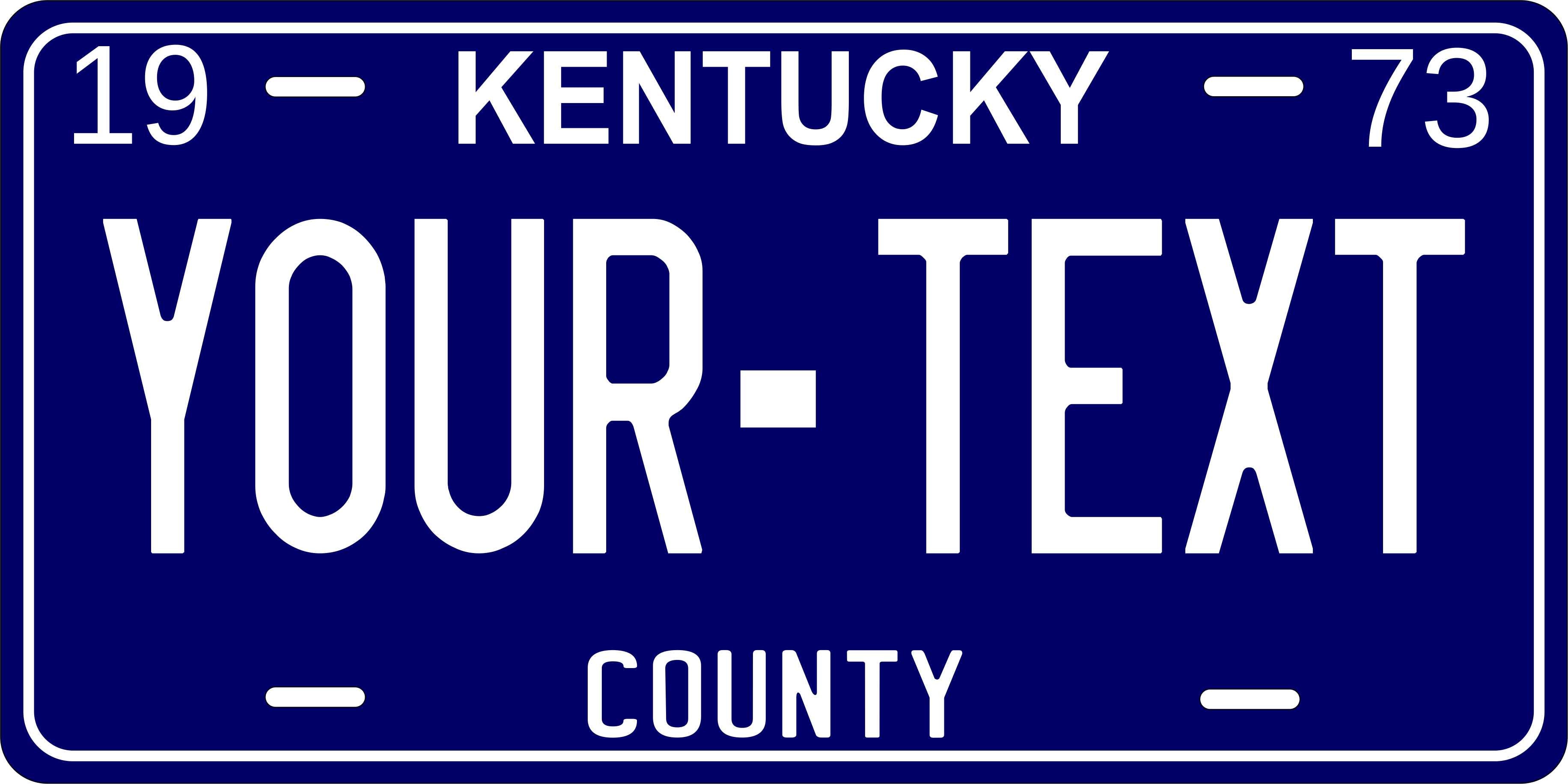 Kentucky 1973 License Plate Personalized Novelty Fun Car Bike Motorcycle