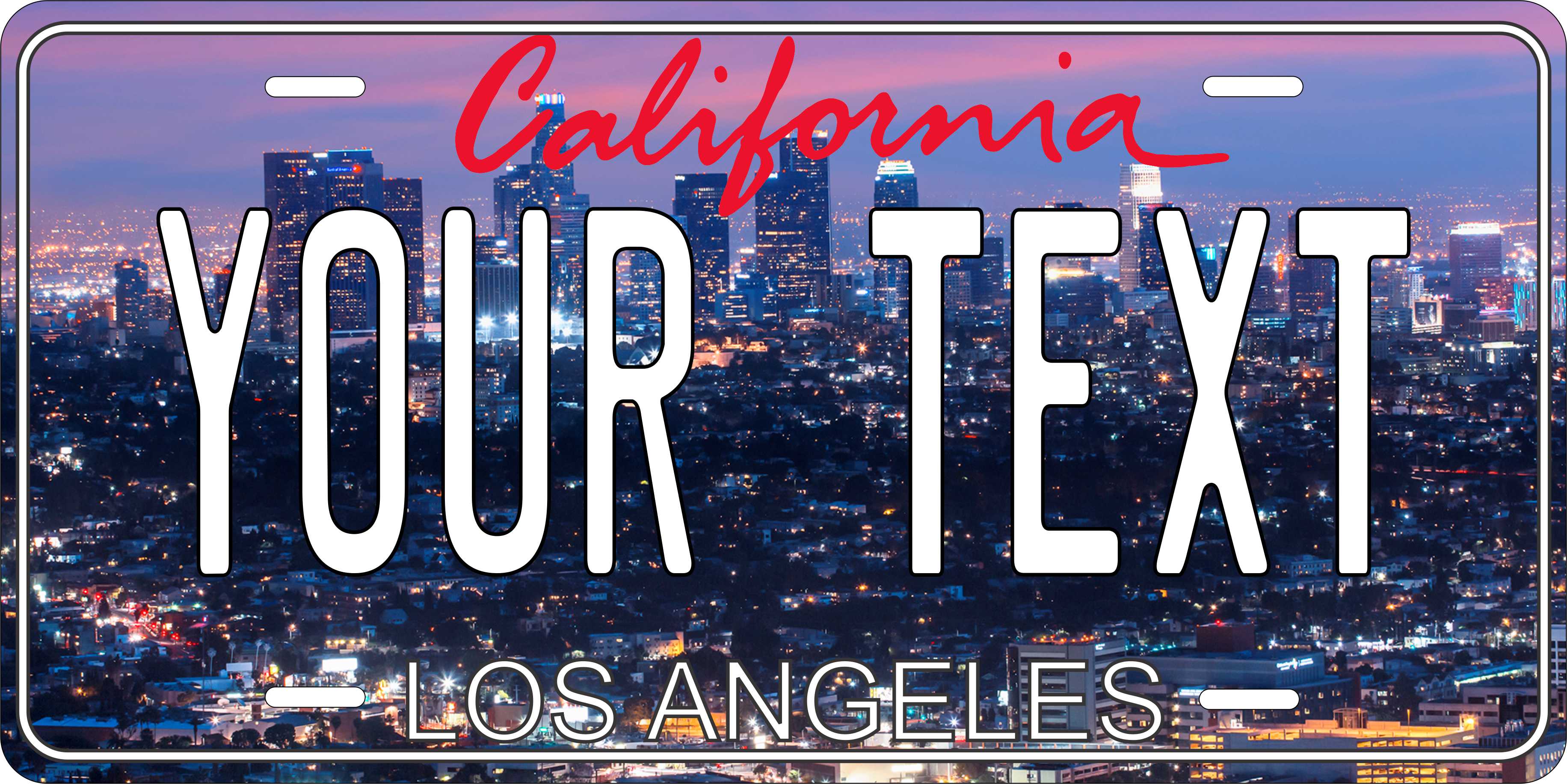 Los Angeles California City License Plate personalized Novelty Fun Car Bike Motorcycle