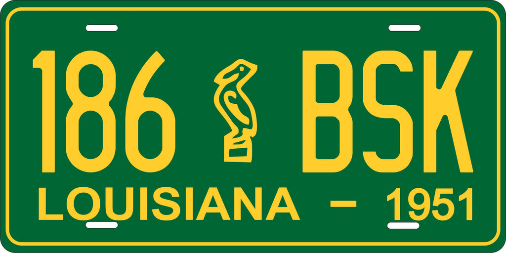 Louisiana 1951 License Plate Personalized Novelty Fun Car Bike Motorcycle
