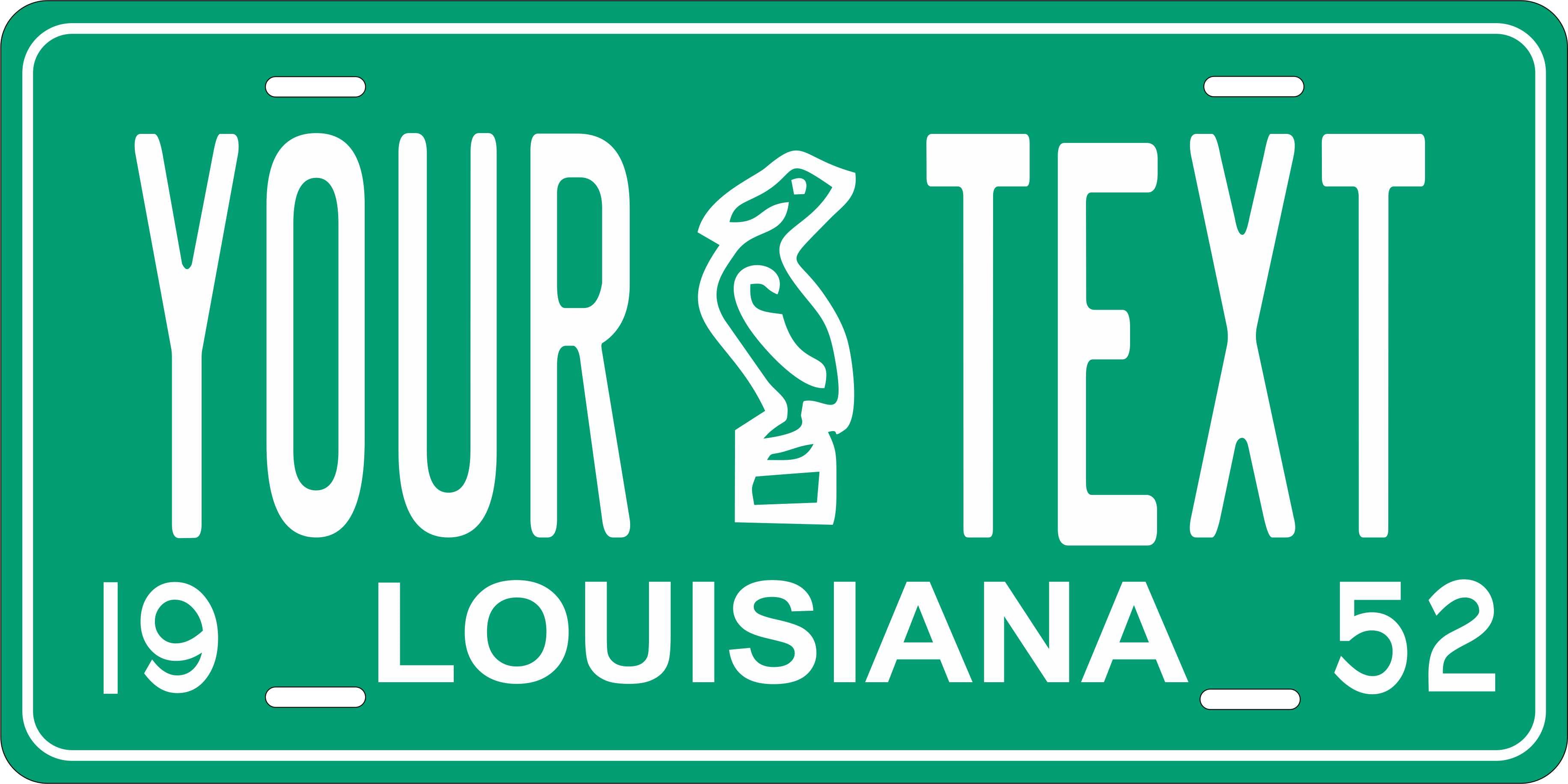 Louisiana 1952 License Plate Personalized Novelty Fun Car Bike Motorcycle